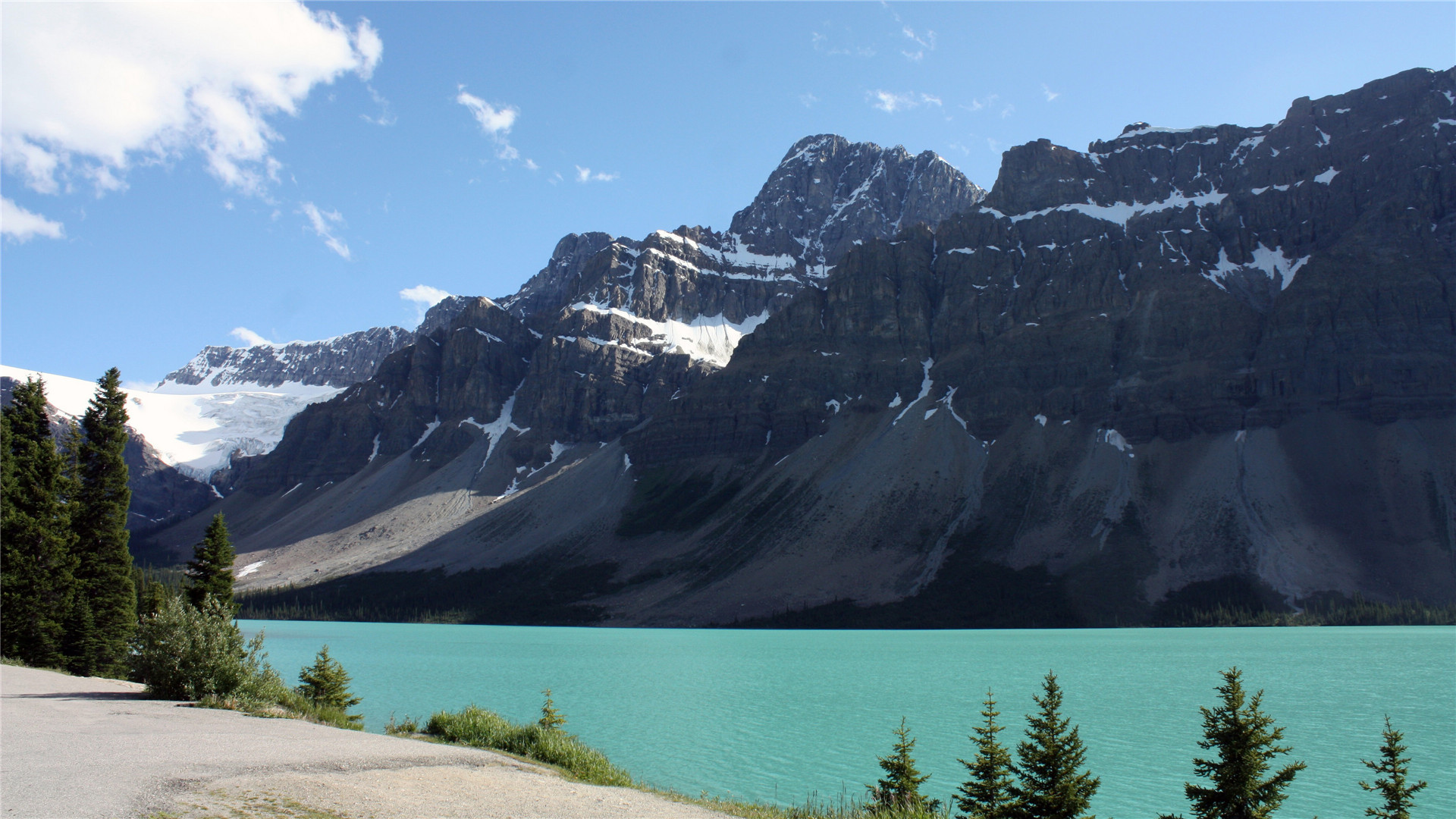 自然风光,班夫公园,湖,雪山