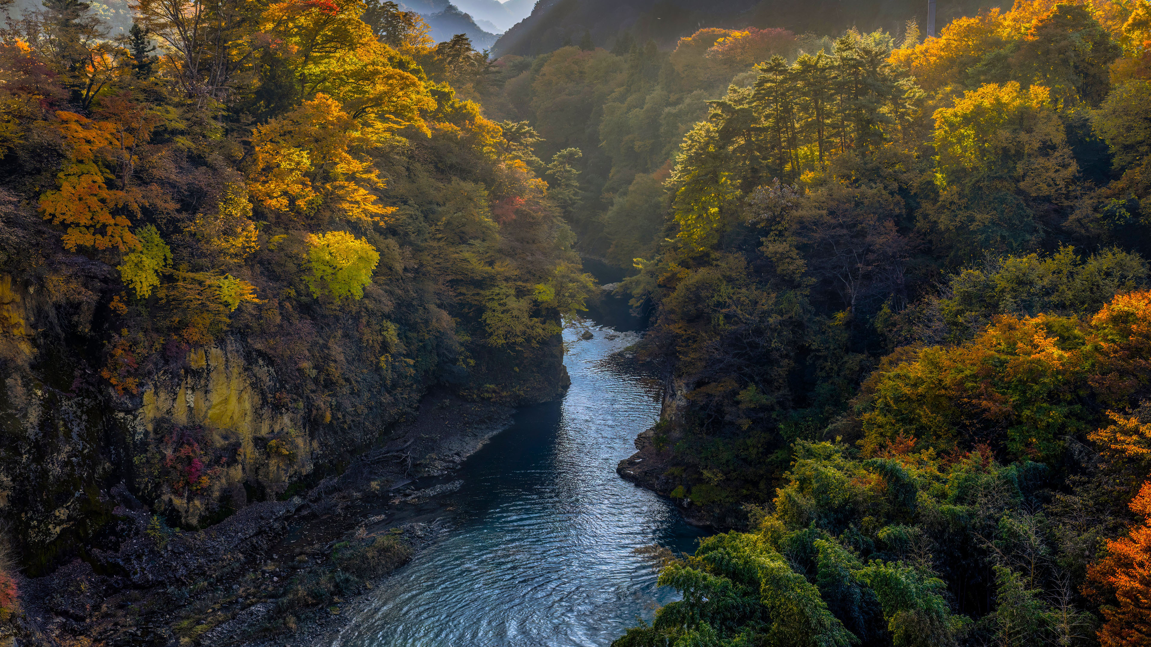 风景大片,自然风光,峡谷,河流,小溪