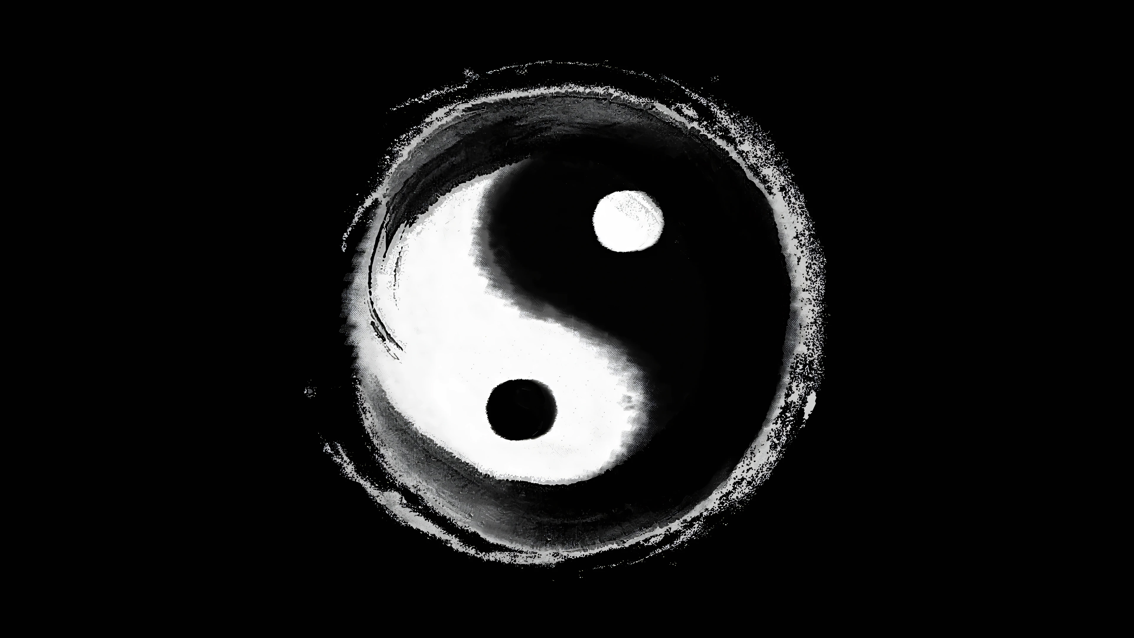 炫酷时尚,太极图,黑白