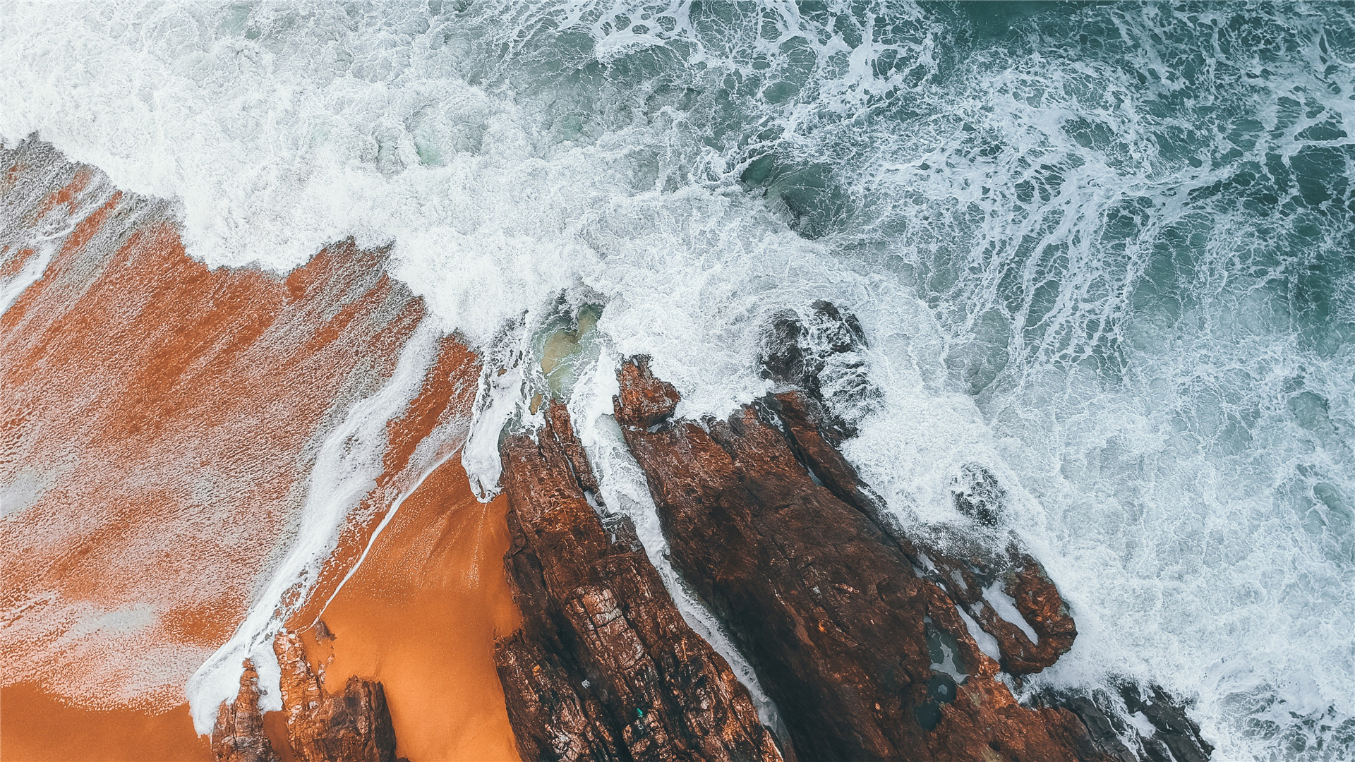 沙滩,,海浪,,,礁石