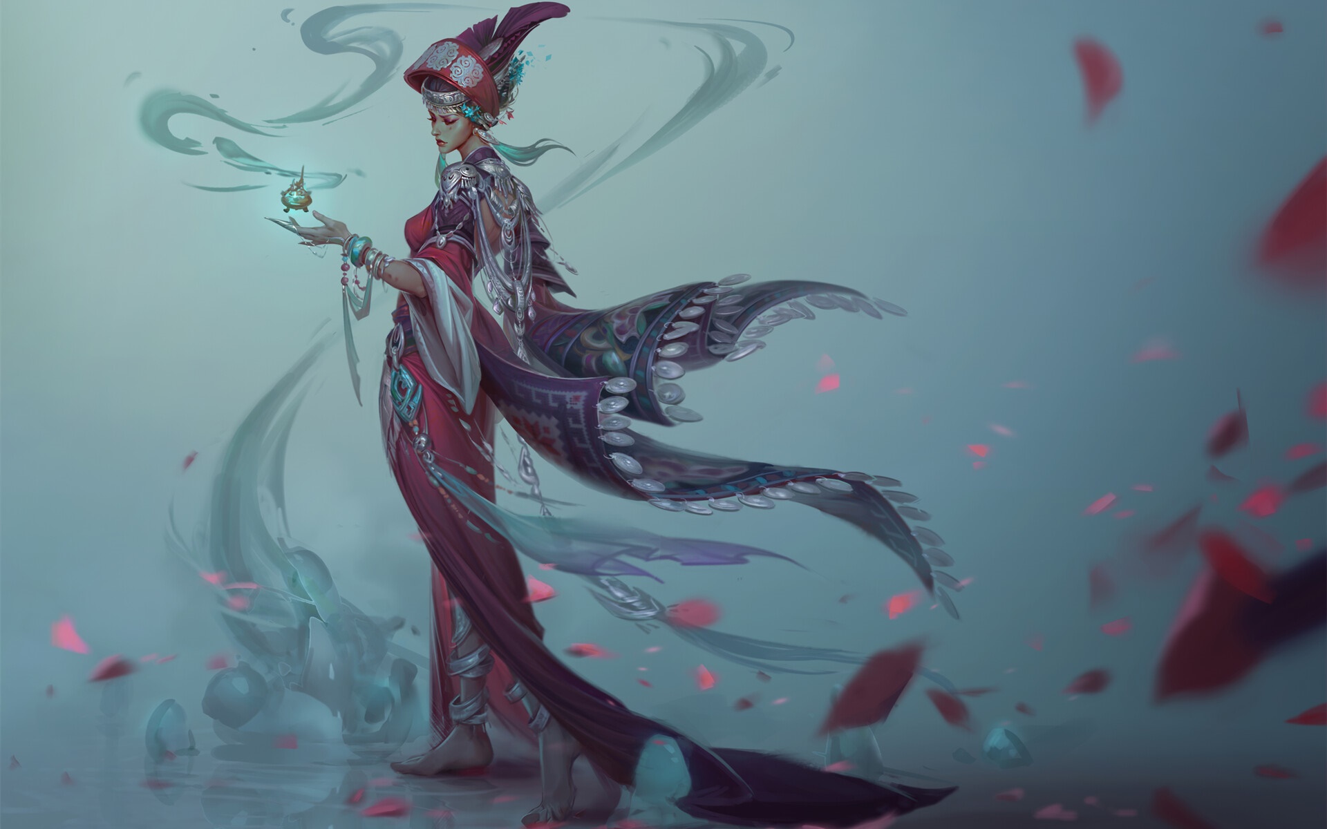 苗族,仙女,,落叶,民族