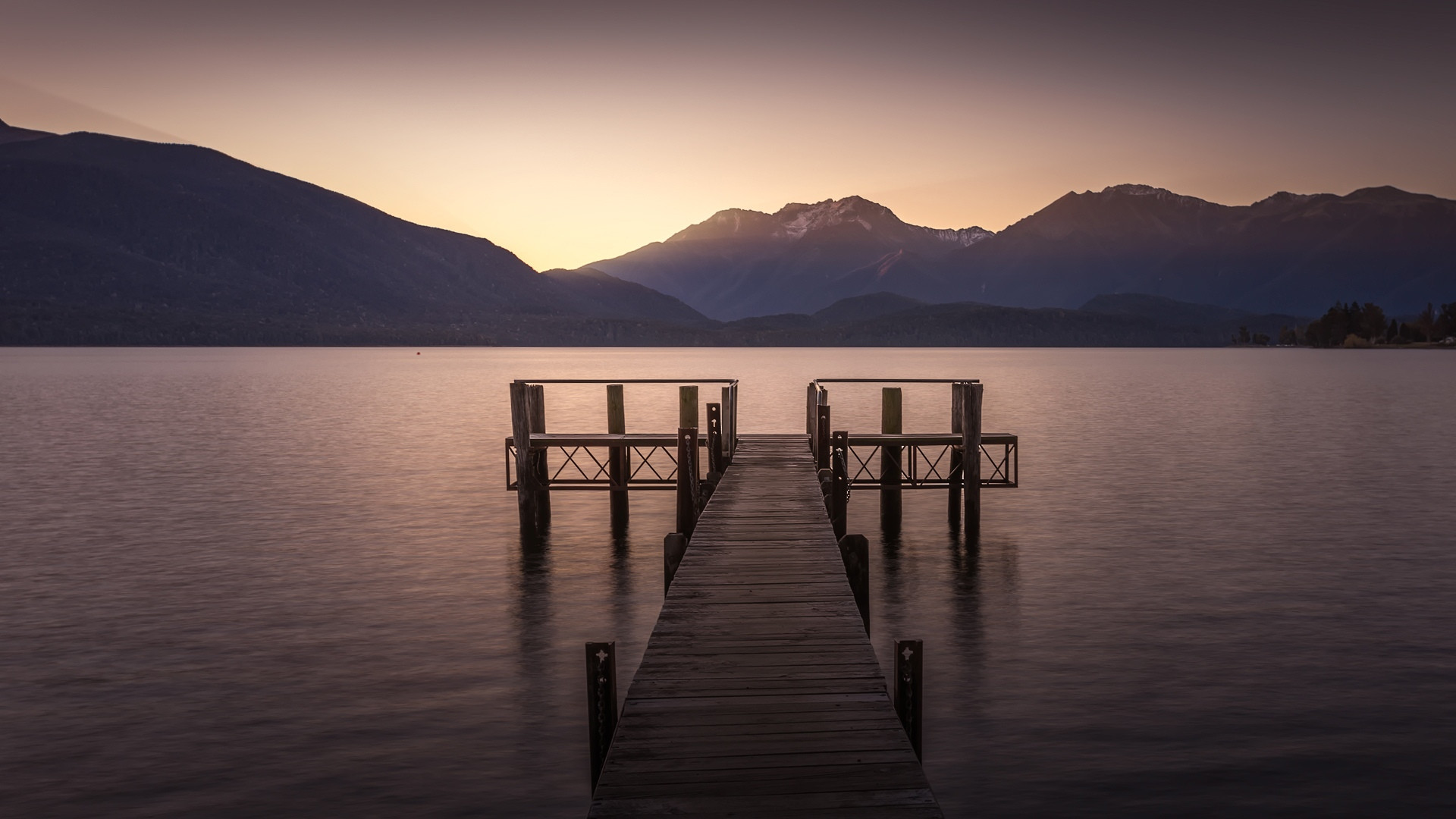 落日余晖,蒂阿瑙湖,,仙境,,风光