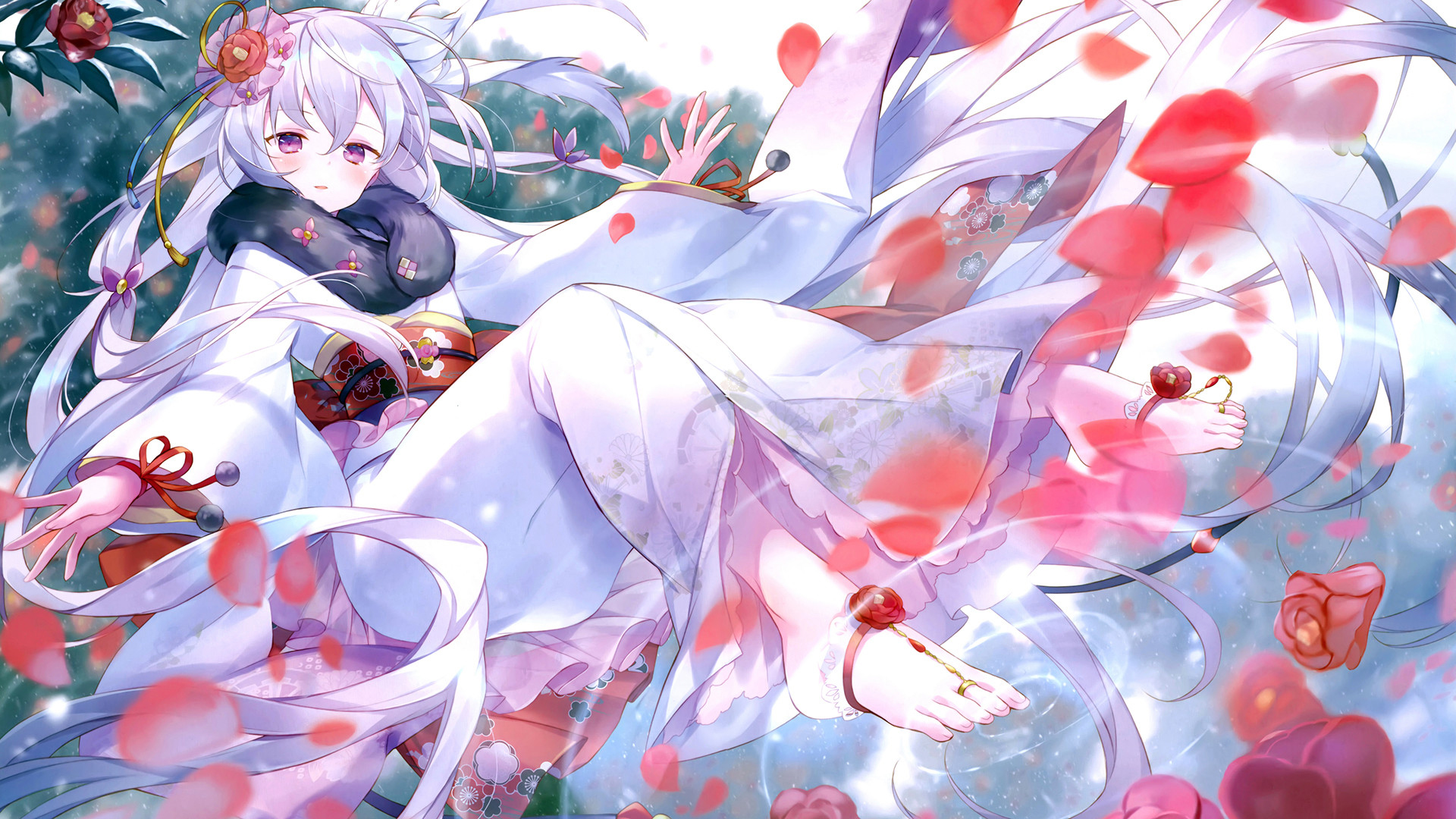 动漫,,好看,长卷发,,少女