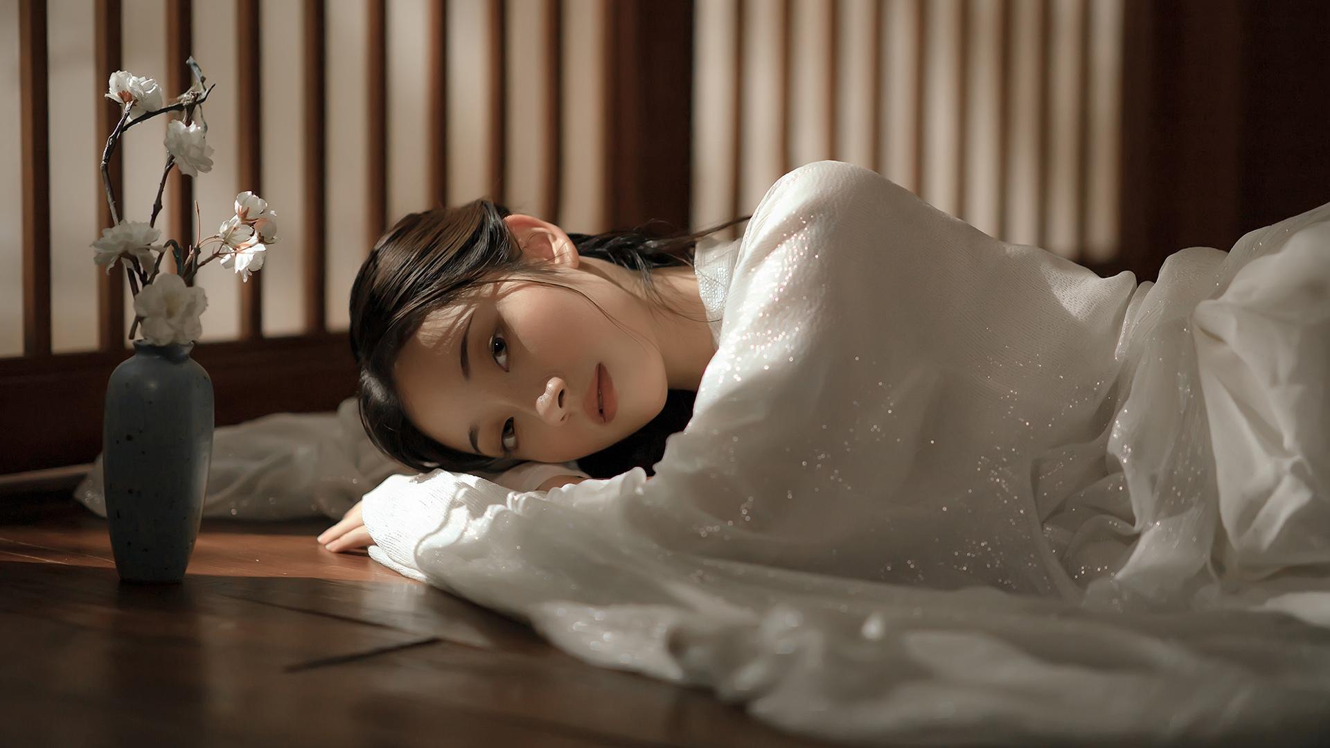 文艺古风,,白衣,,汉服,,唯美,,古风,,惊艳