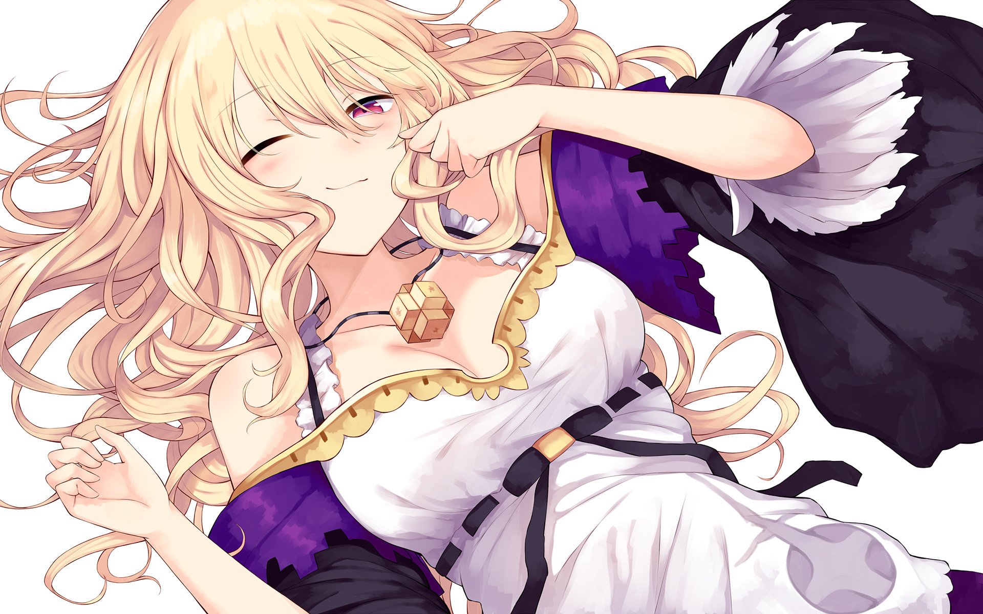 蝴蝶,环绕的,,动漫,美女