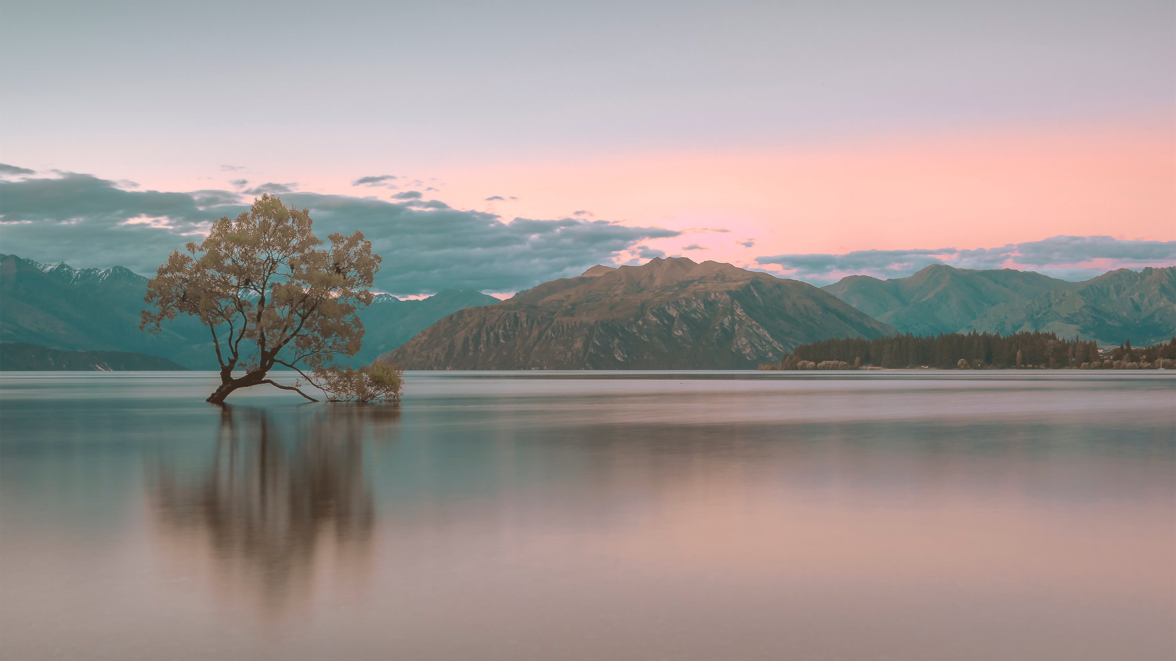 自然风光,湖,晚霞,小岛