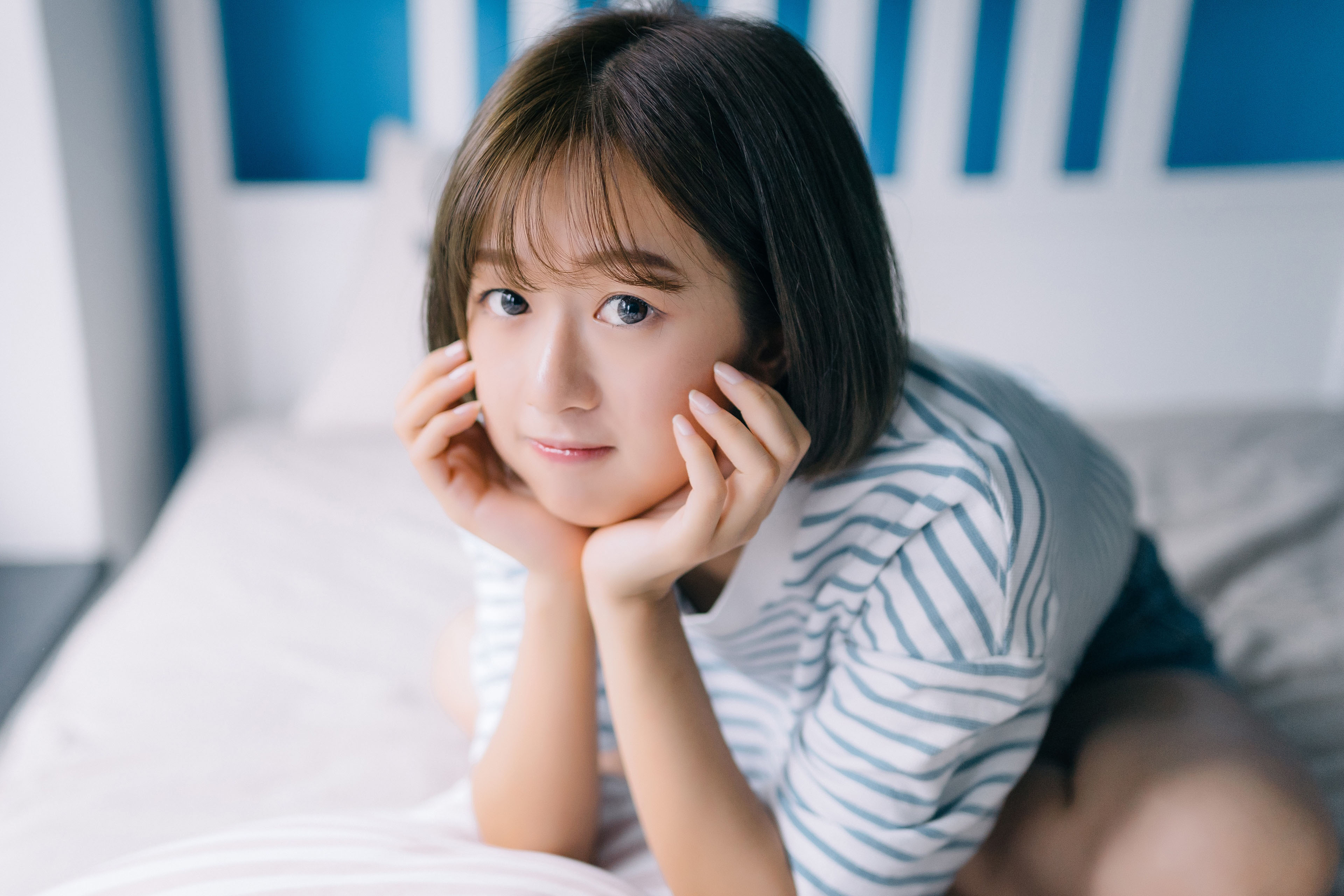 清纯,,短发,可爱,,甜美,,俏皮,