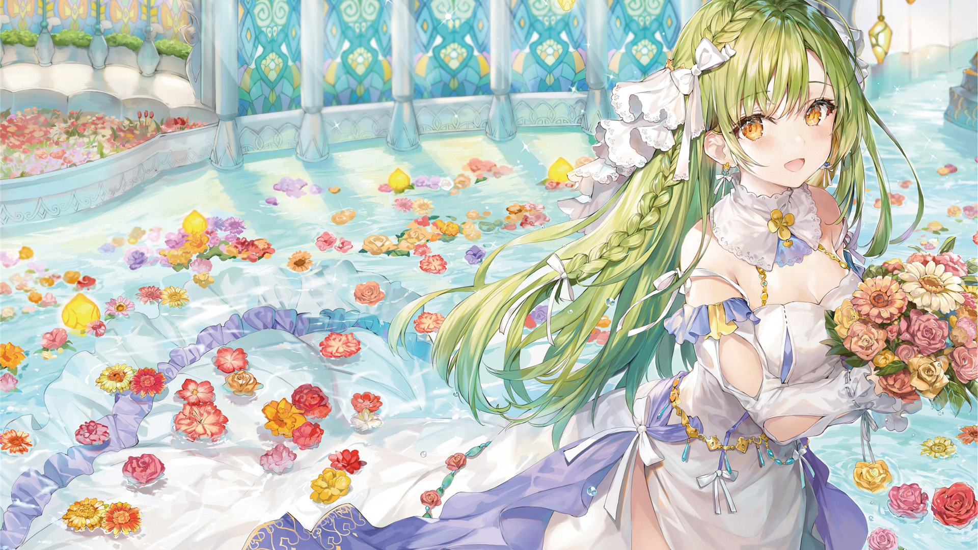 动漫,好看,,长卷发,,动漫少女