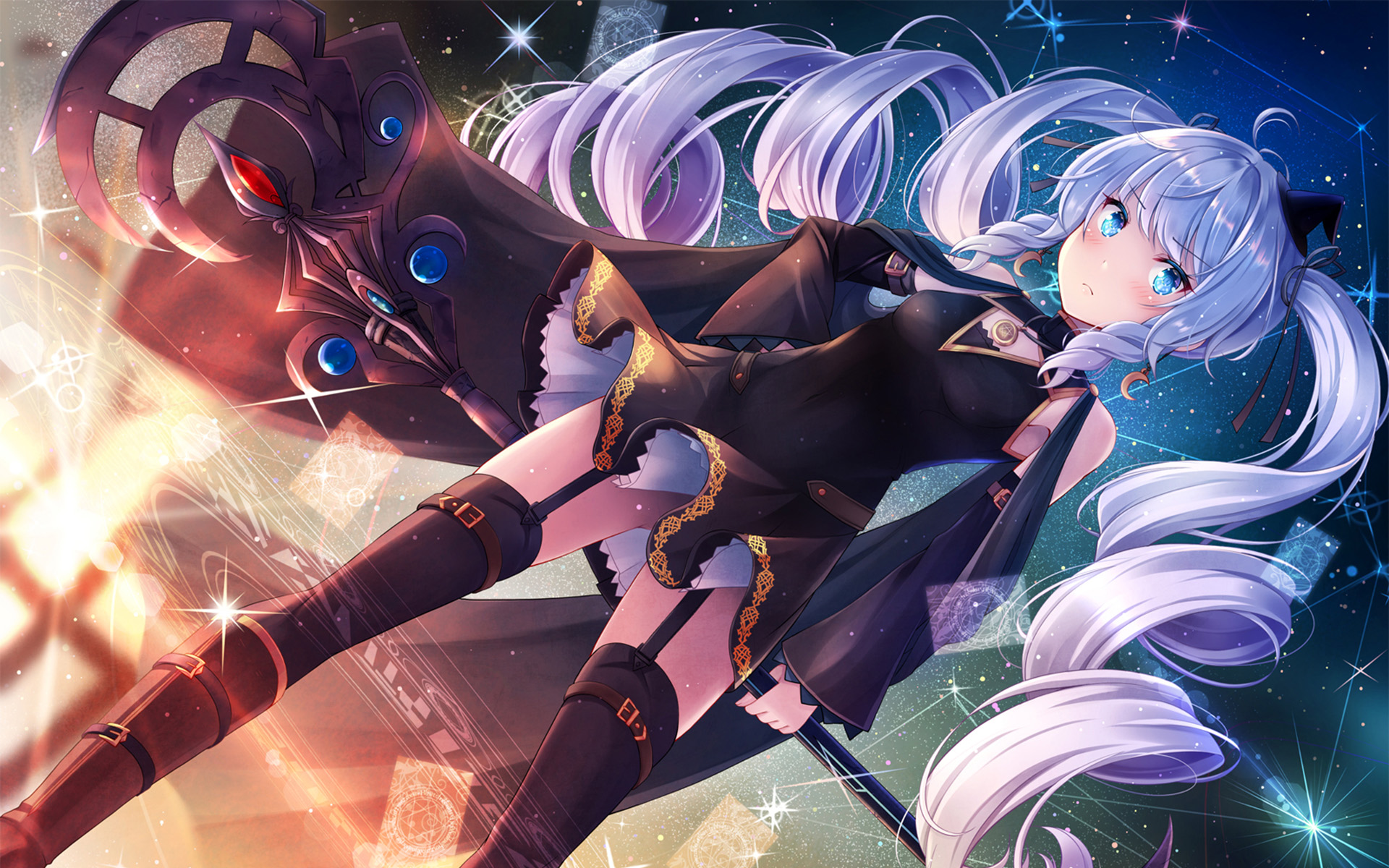 蝴蝶,环绕的,,动漫,美女