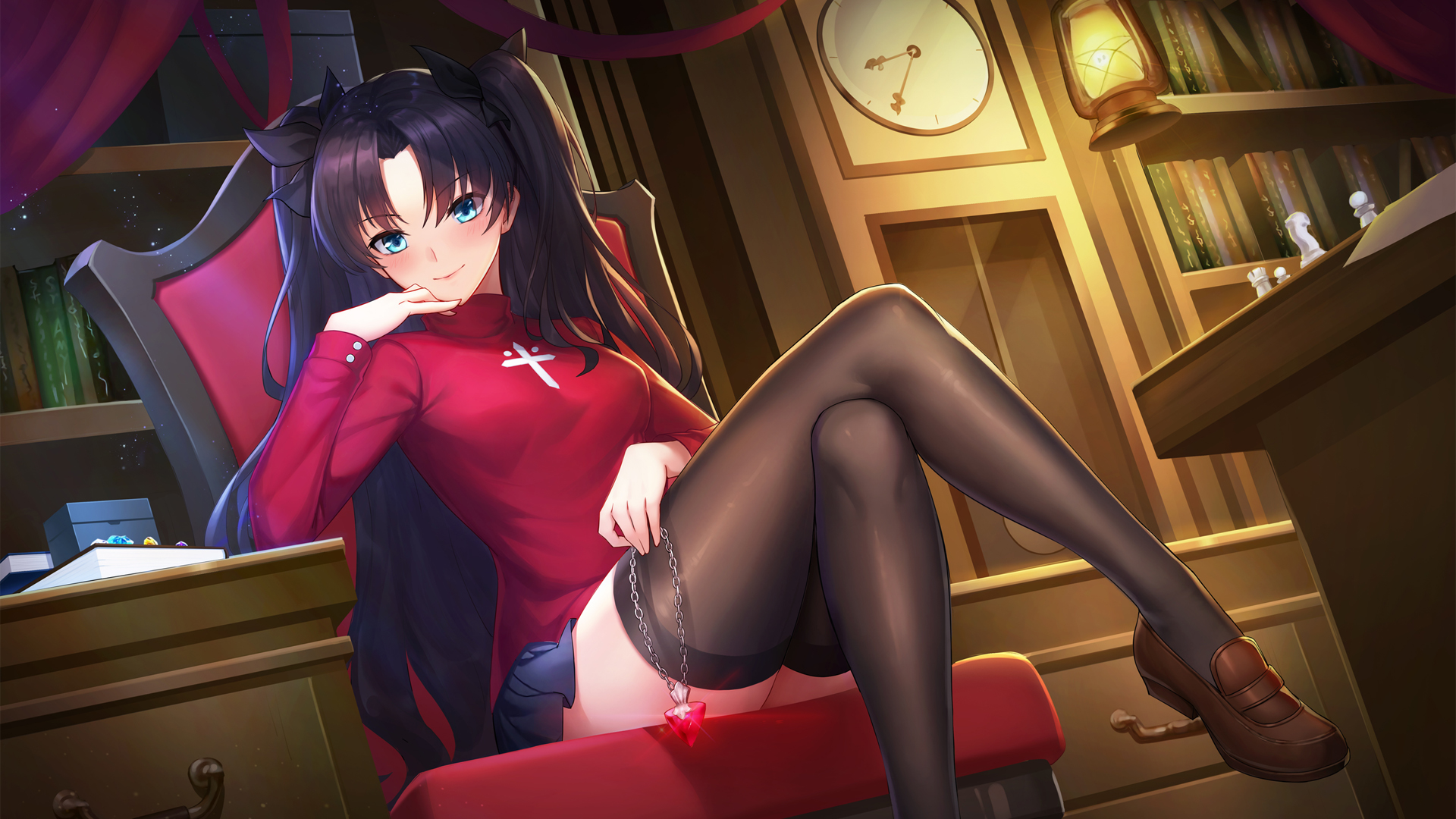 动漫,粉发,美女,插画,