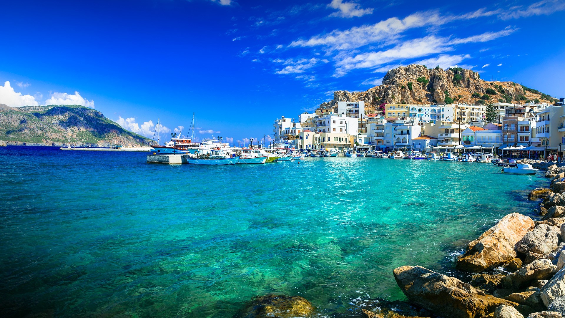 蓝天白云,透明,青蓝色,海浪风景