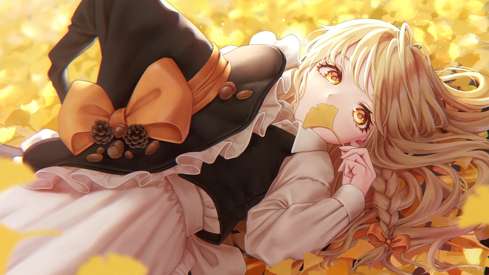 动漫,粉发,美女,插画,