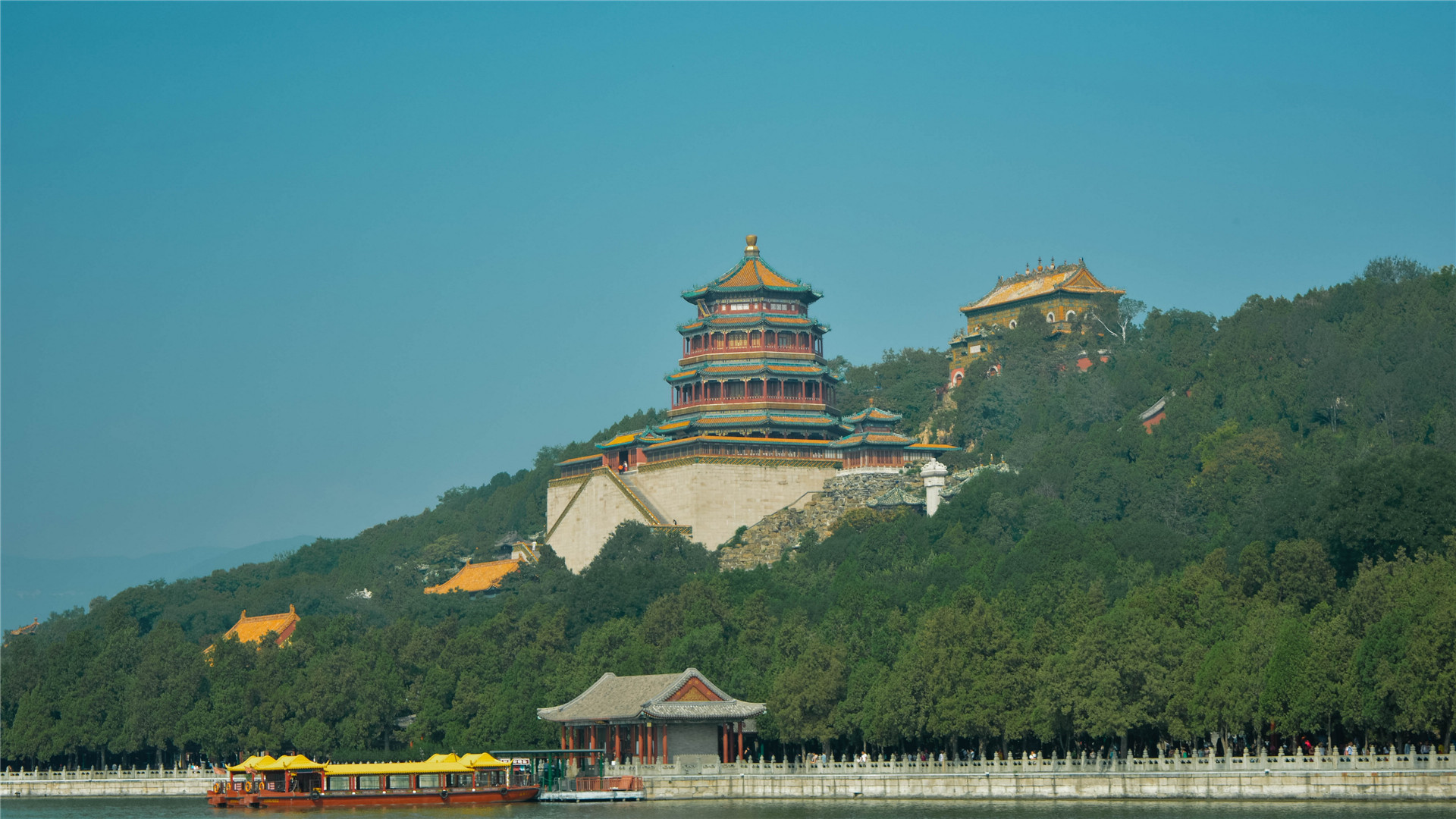 颐和园,昆明湖,皇家园林,山坡