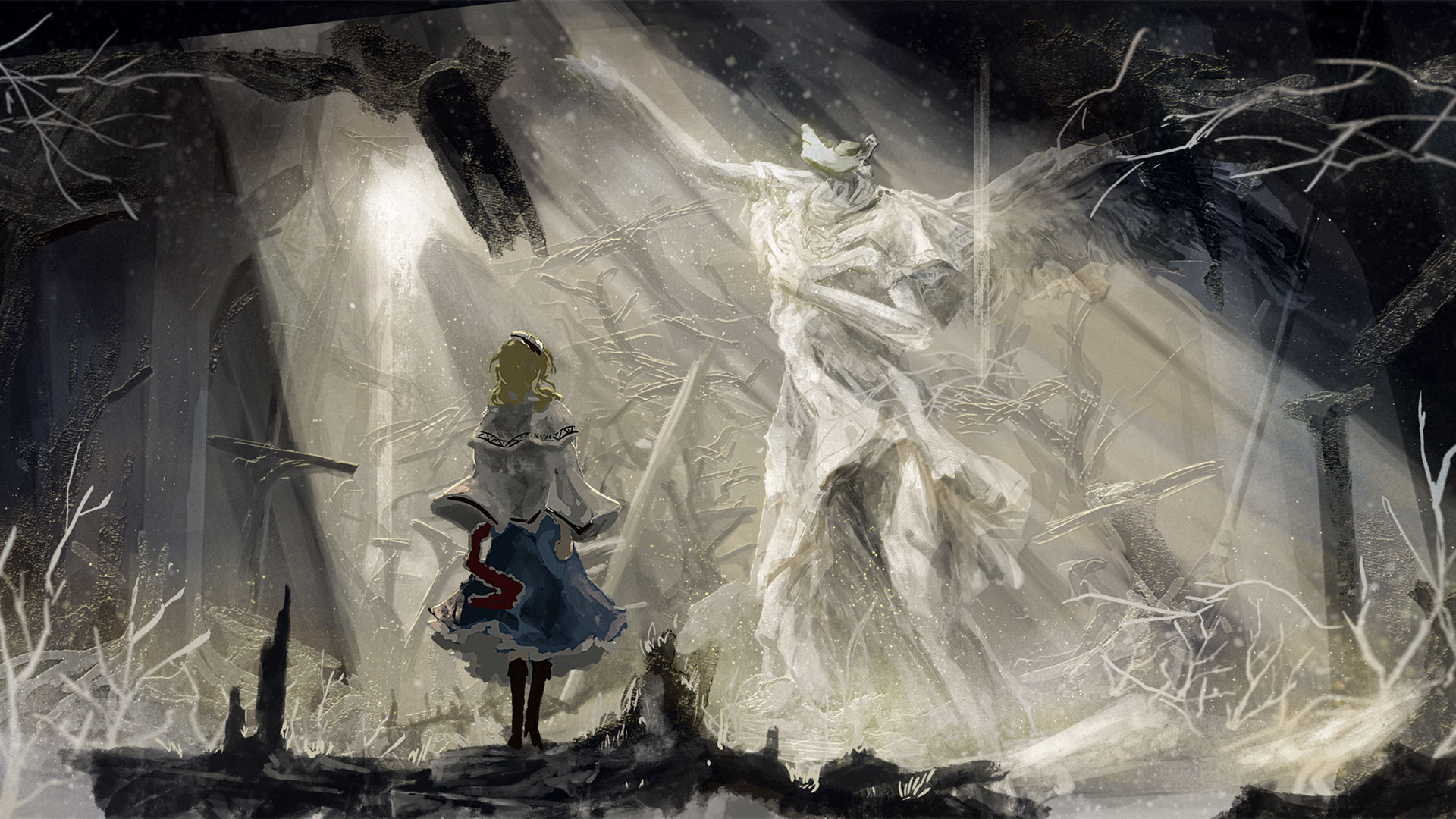 遗迹,雕像,阳光,祈祷,废墟