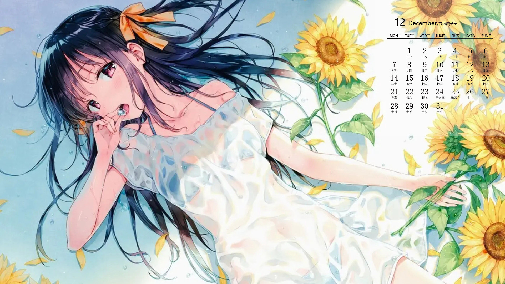 2020年12月,月历,日历