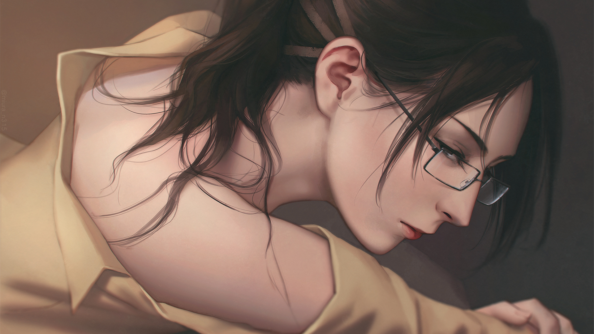 卡通人物,眼镜,美背,性感