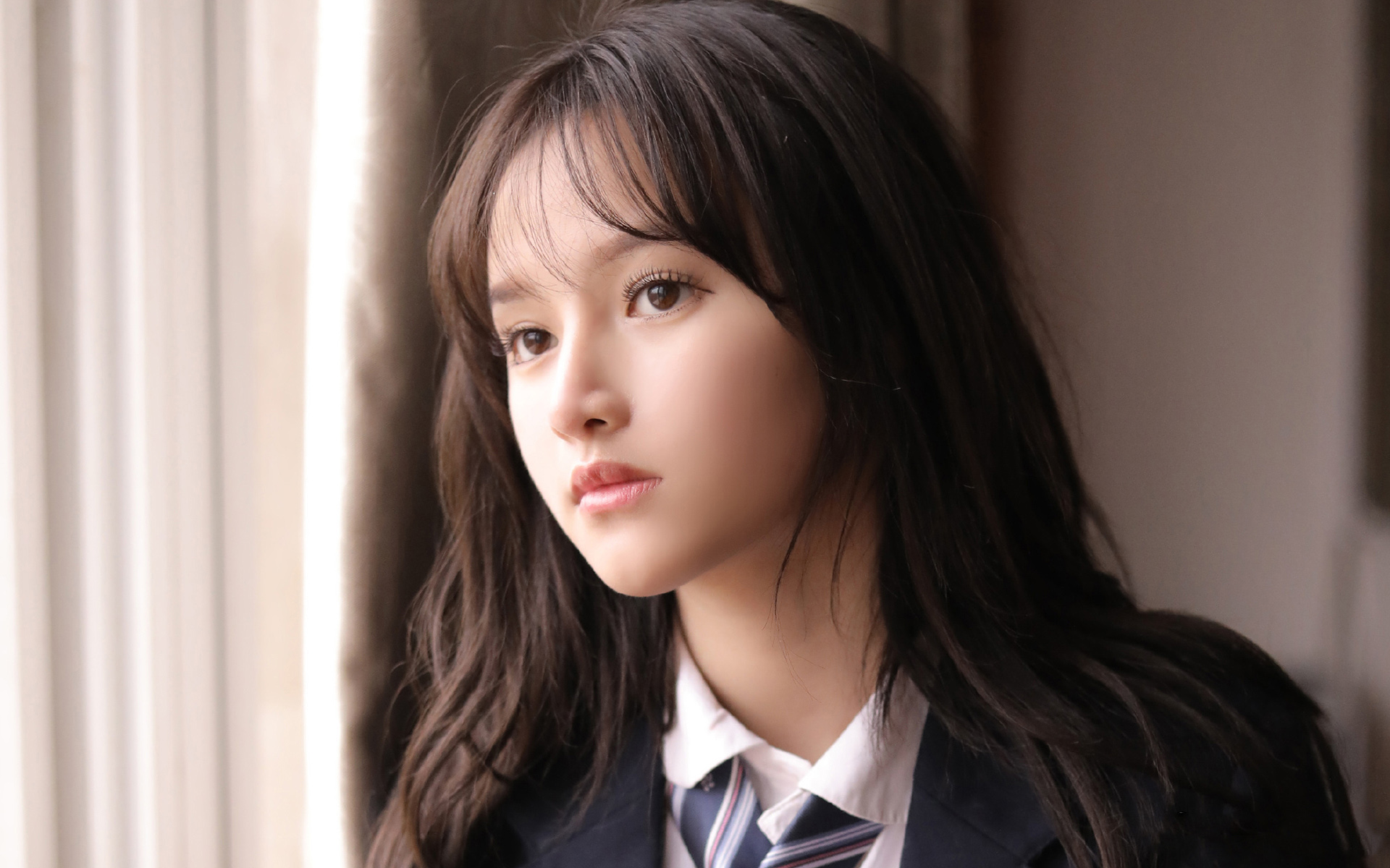 清纯,制服,学妹,长发,气质