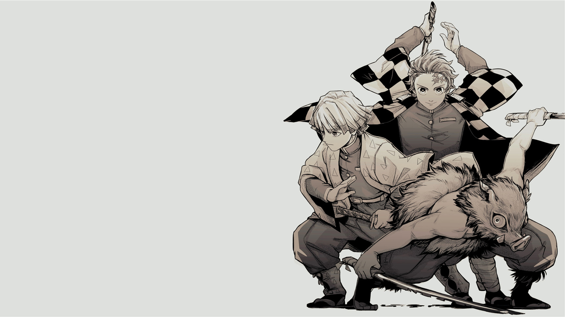 鬼灭之刃,炭治郎,善逸,野猪