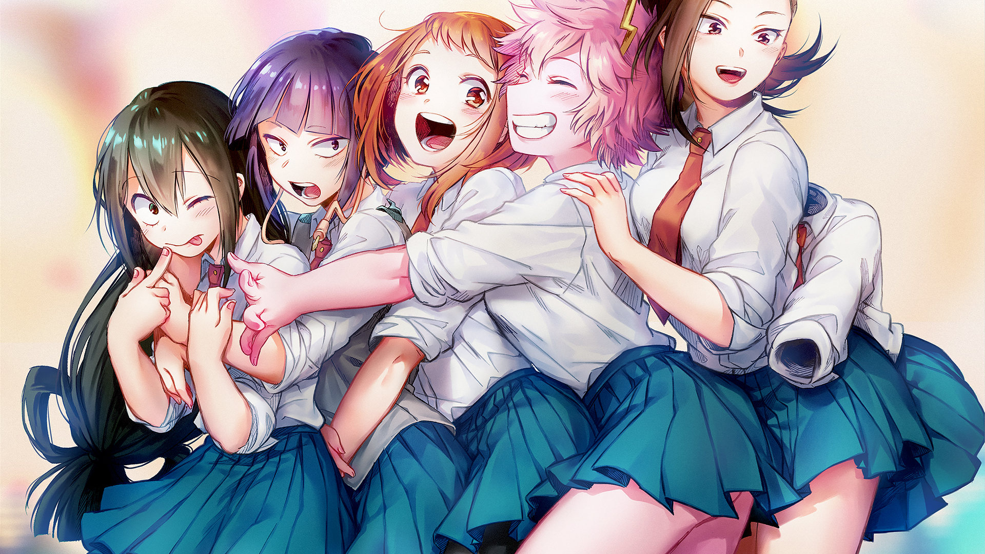 女孩,恶作剧,校服,学姐,学妹