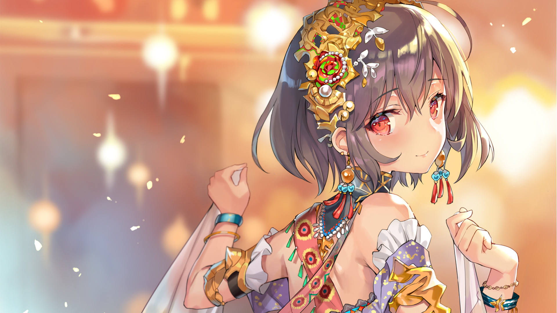 耳环,礼服,首饰,灯光,梦幻