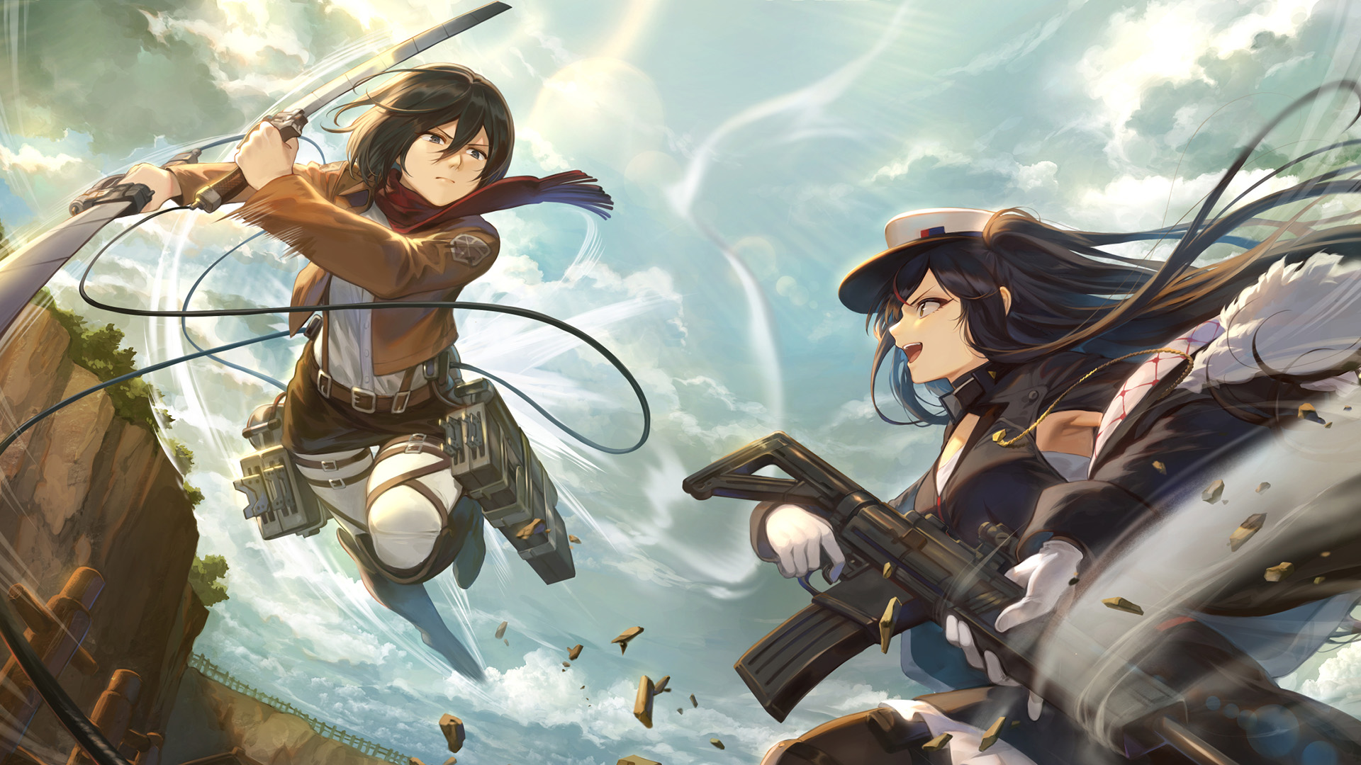 进击的巨人,三笠,碧蓝航线,对战