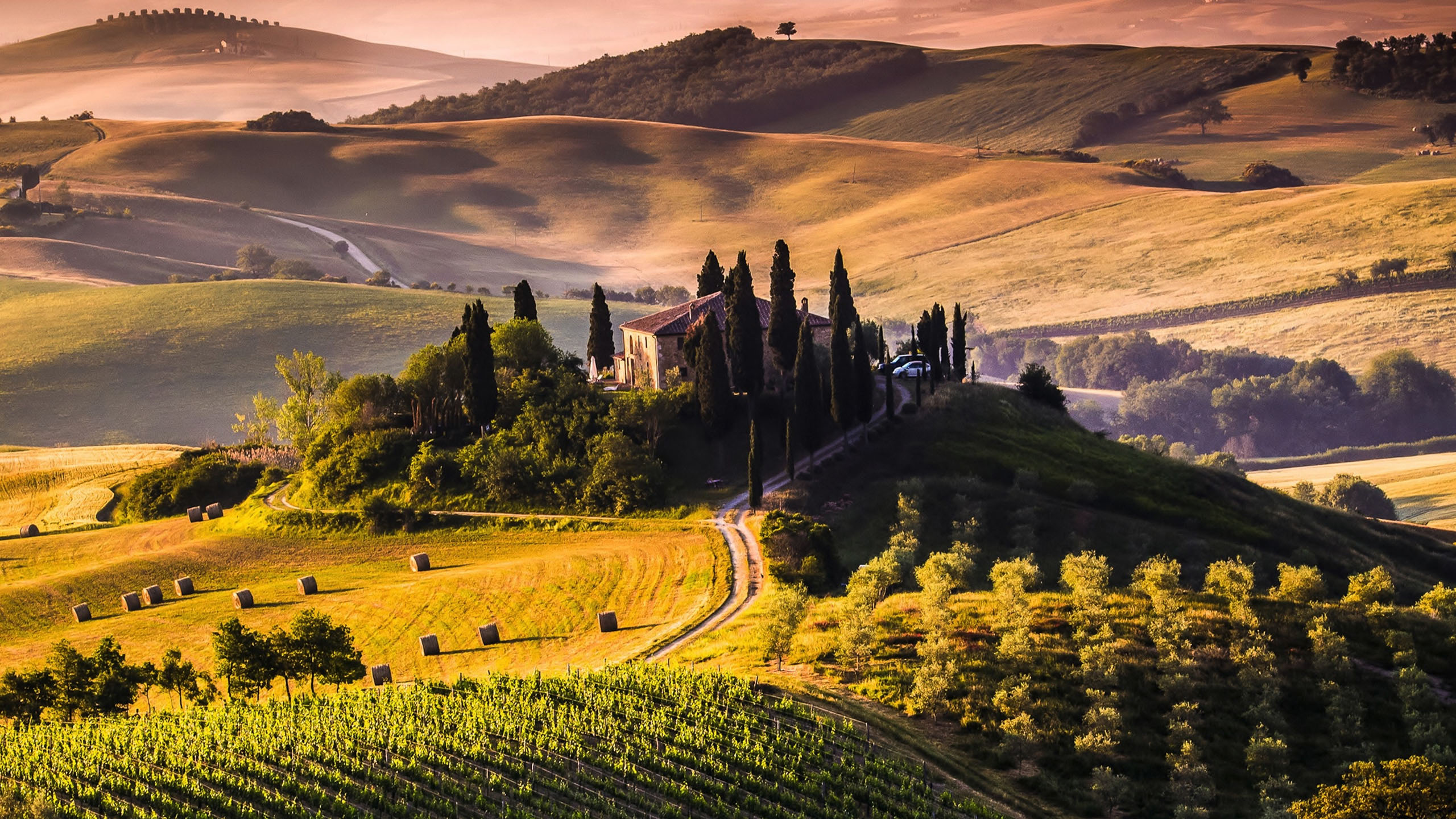 秋意正浓,城堡,庄园,草地