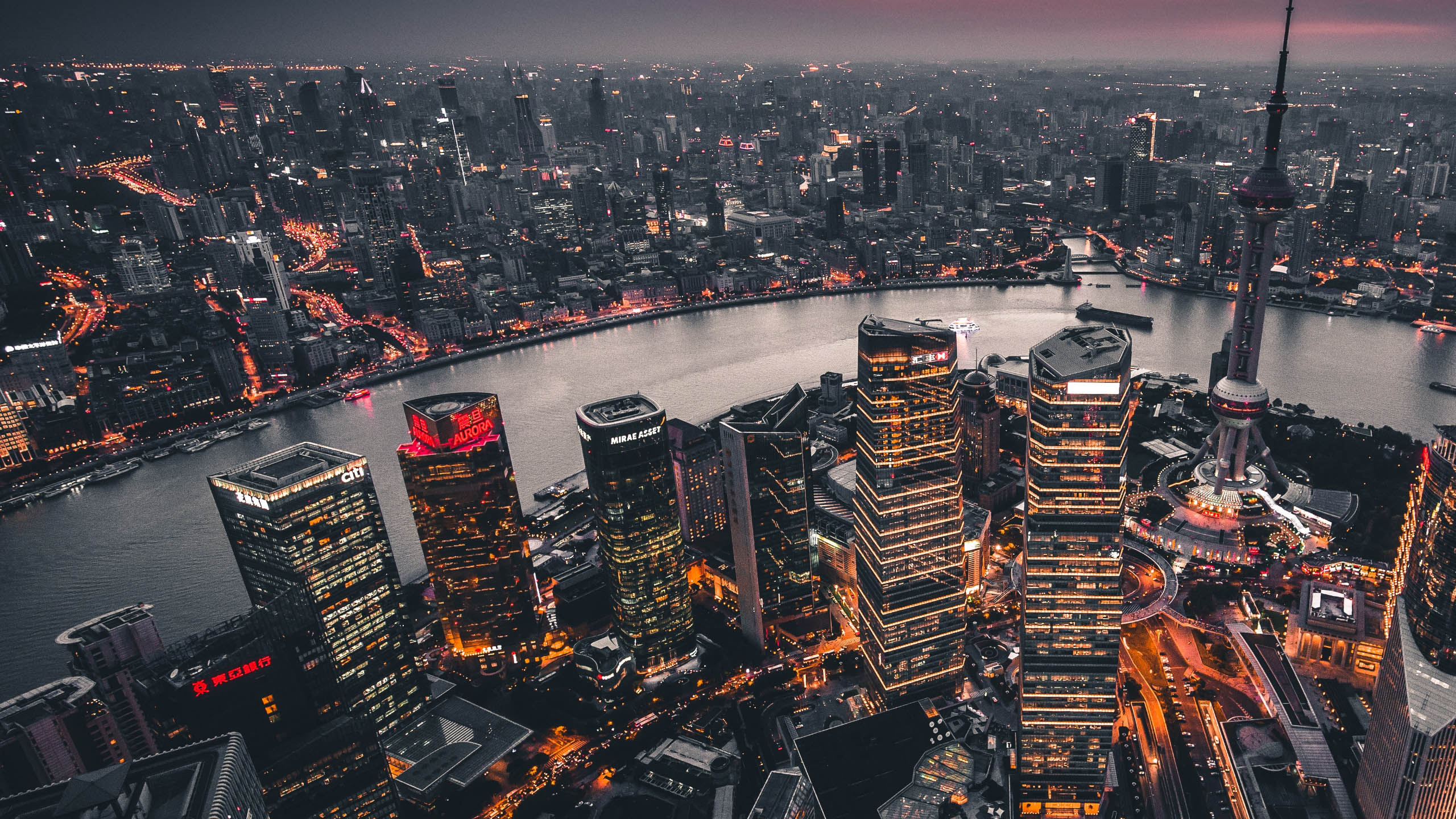 城市夜景,外滩,上海,浦东,金融中心