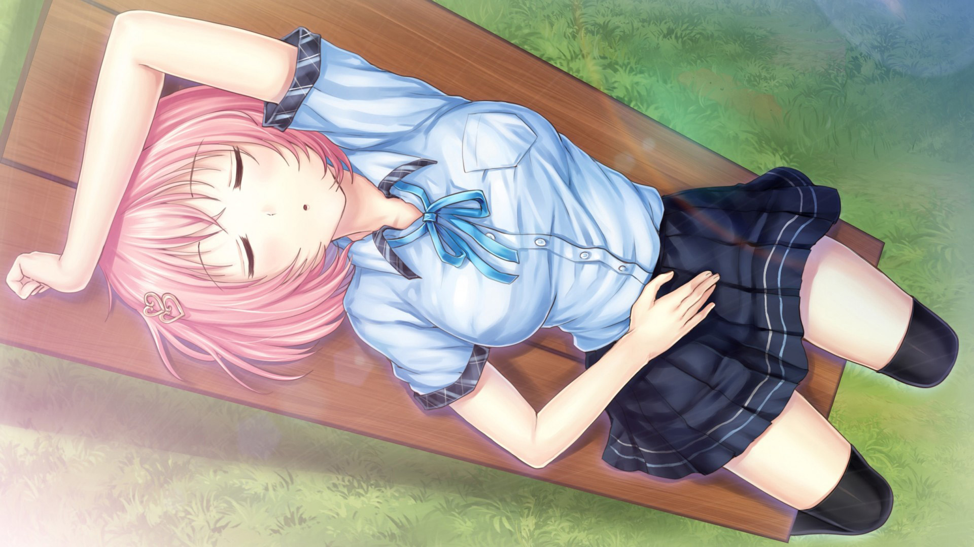 卡通人物,学生,制服,休憩,学妹