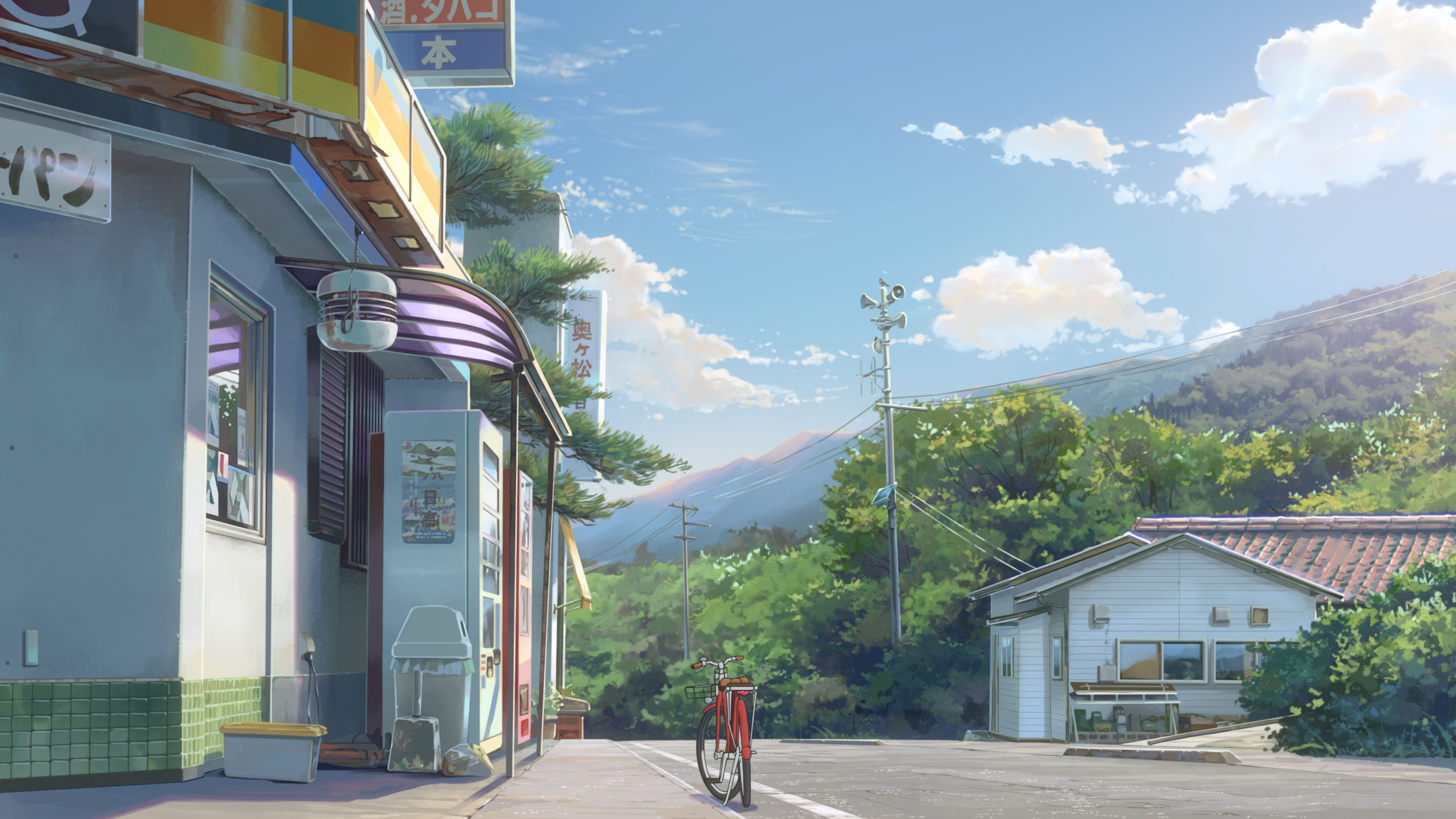 街道,小镇,自行车,商店,小卖部