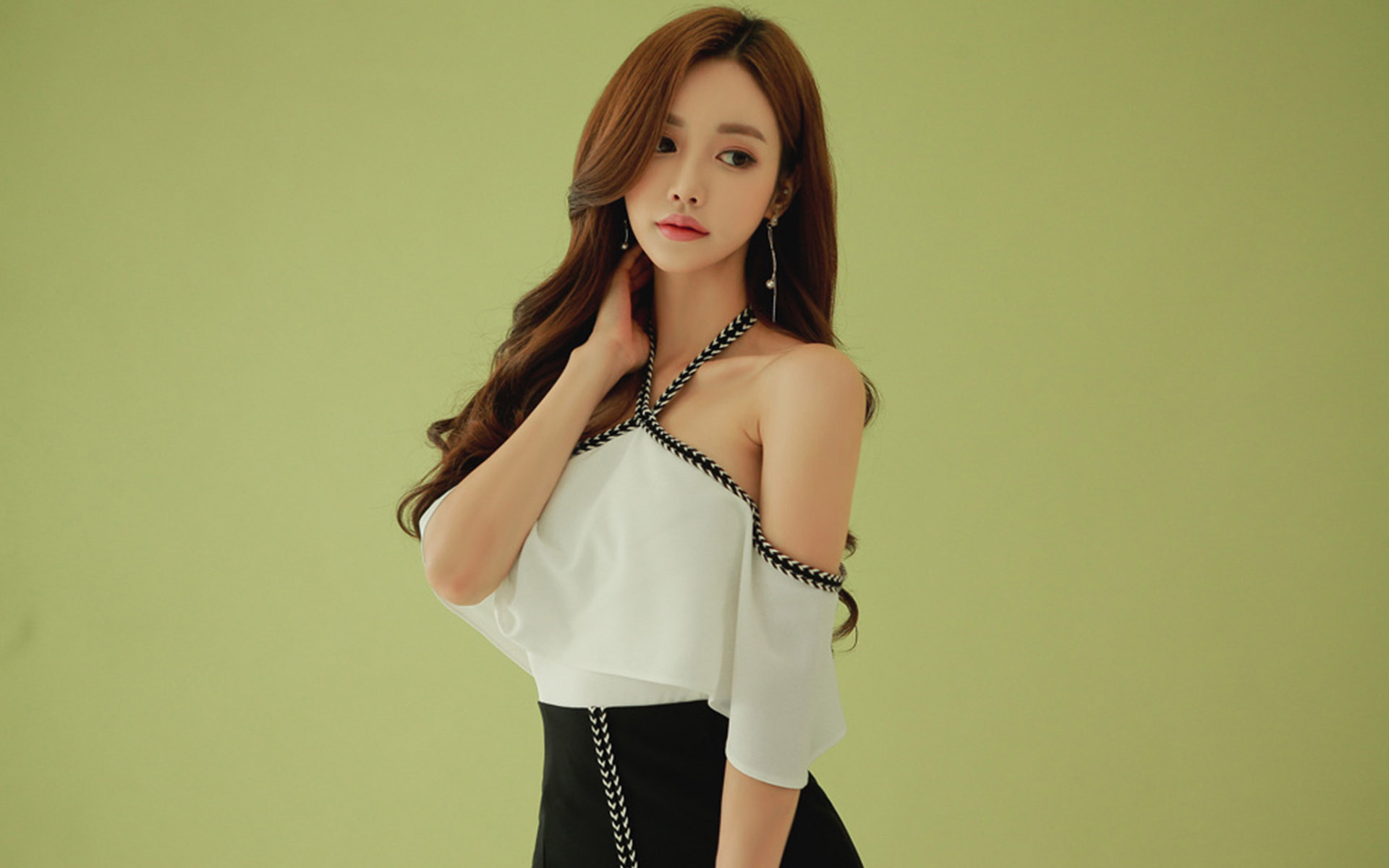 清纯,长发,美肩,露肩,女神