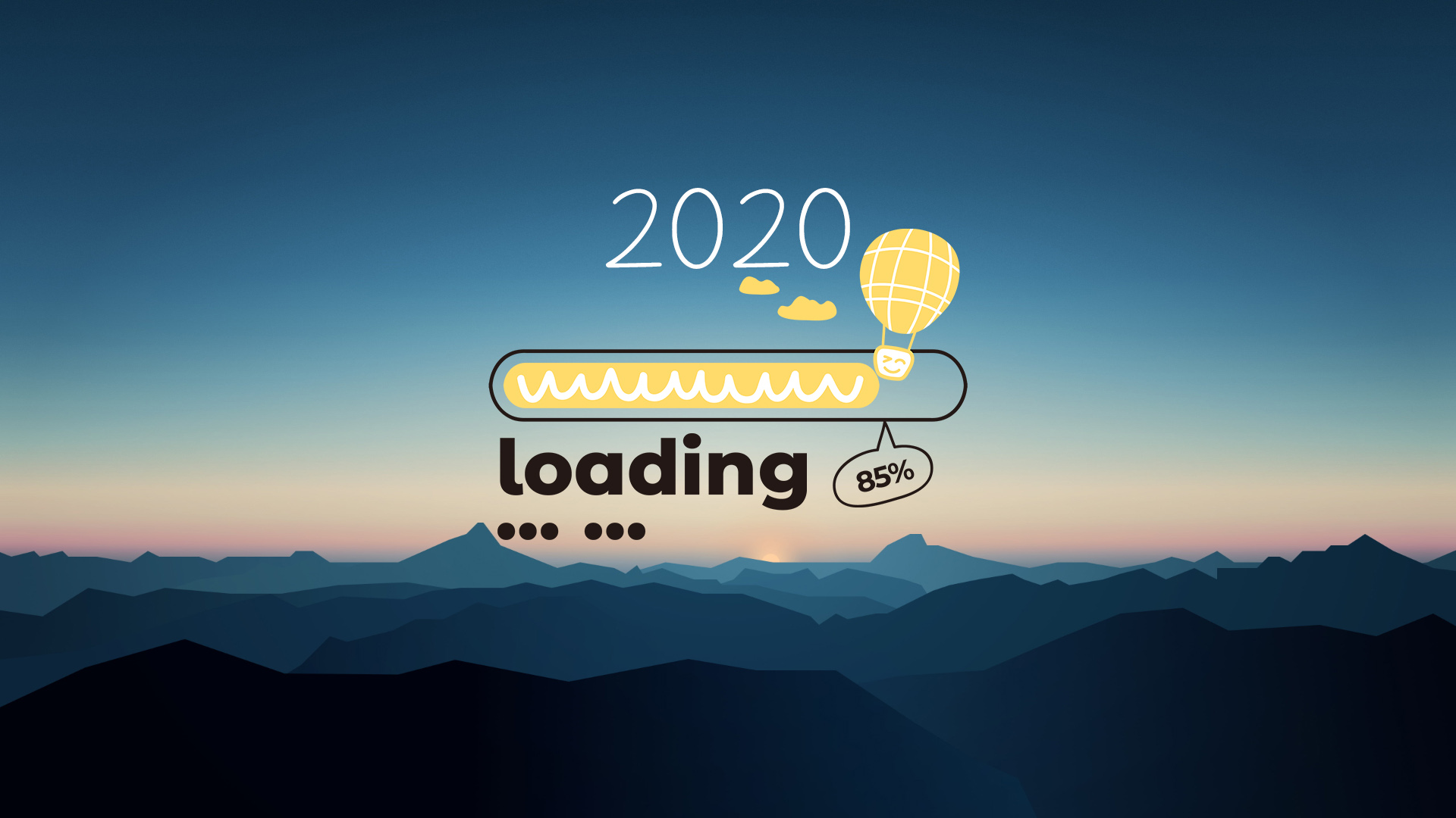 2020,结束,创意,山脉