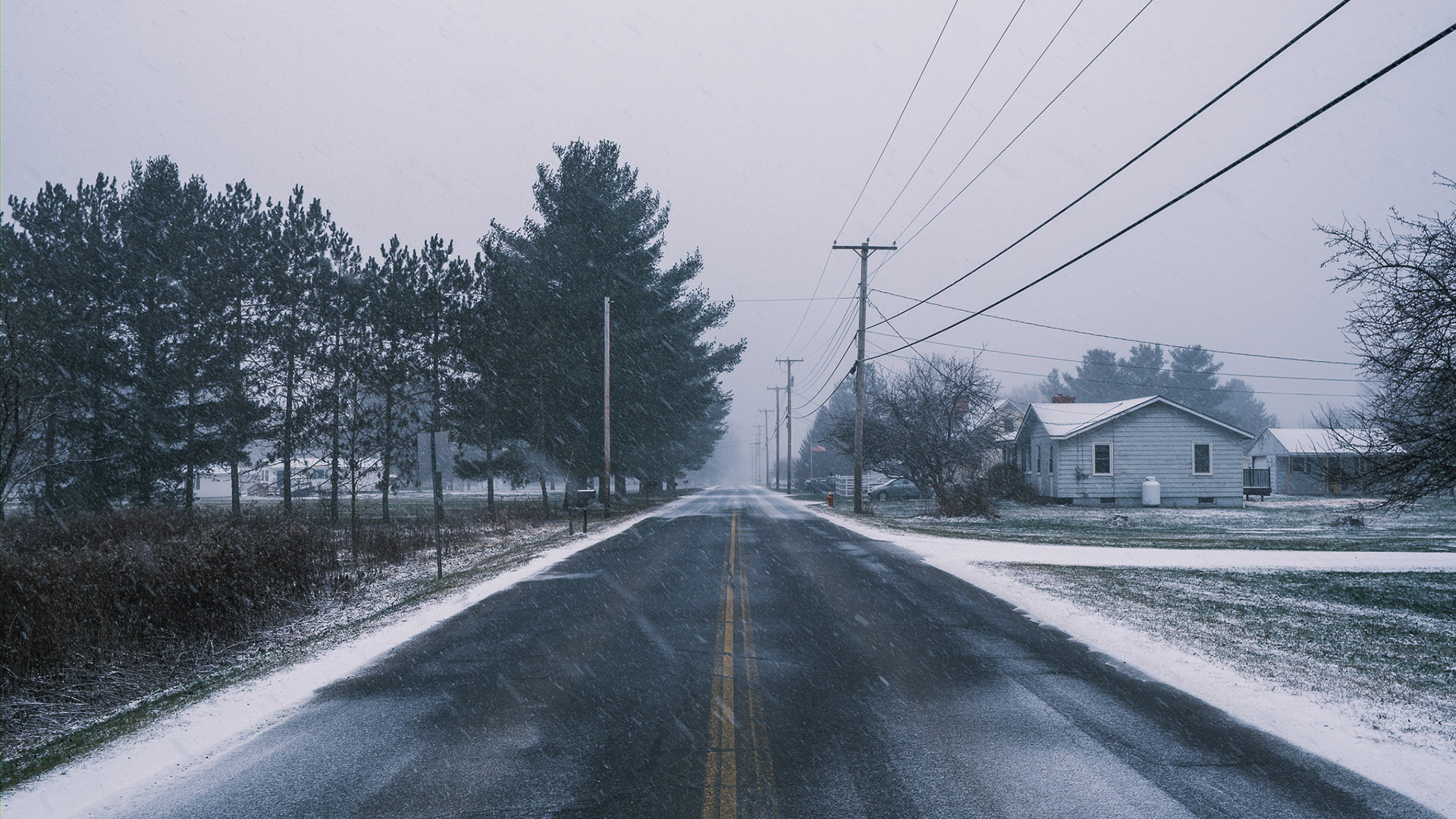 冰天雪地,公路,壁纸,雪后,村庄