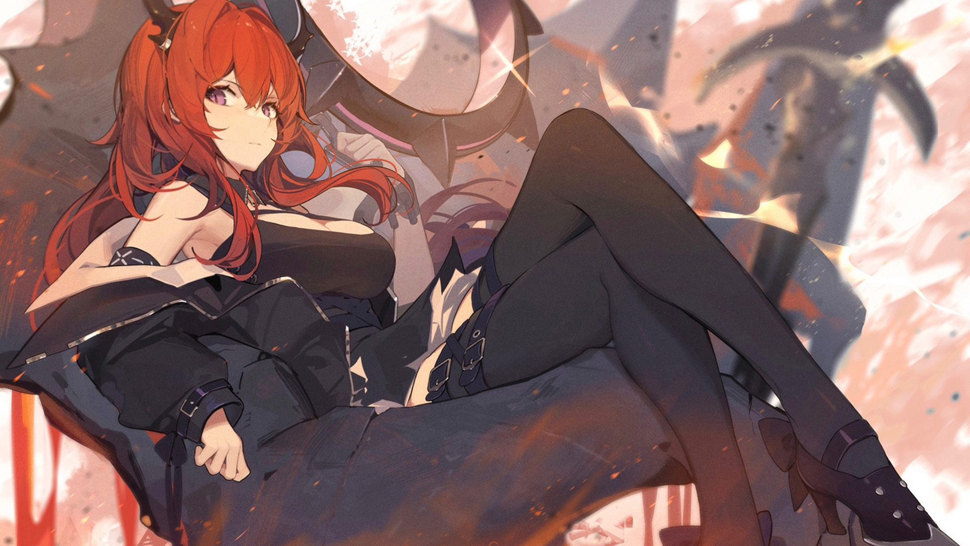 卡通人物,女王,魔鬼,高跟鞋,牛角