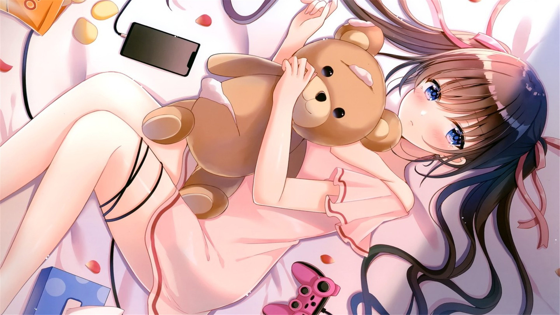 二次元,熊宝宝,手机,手柄,床单