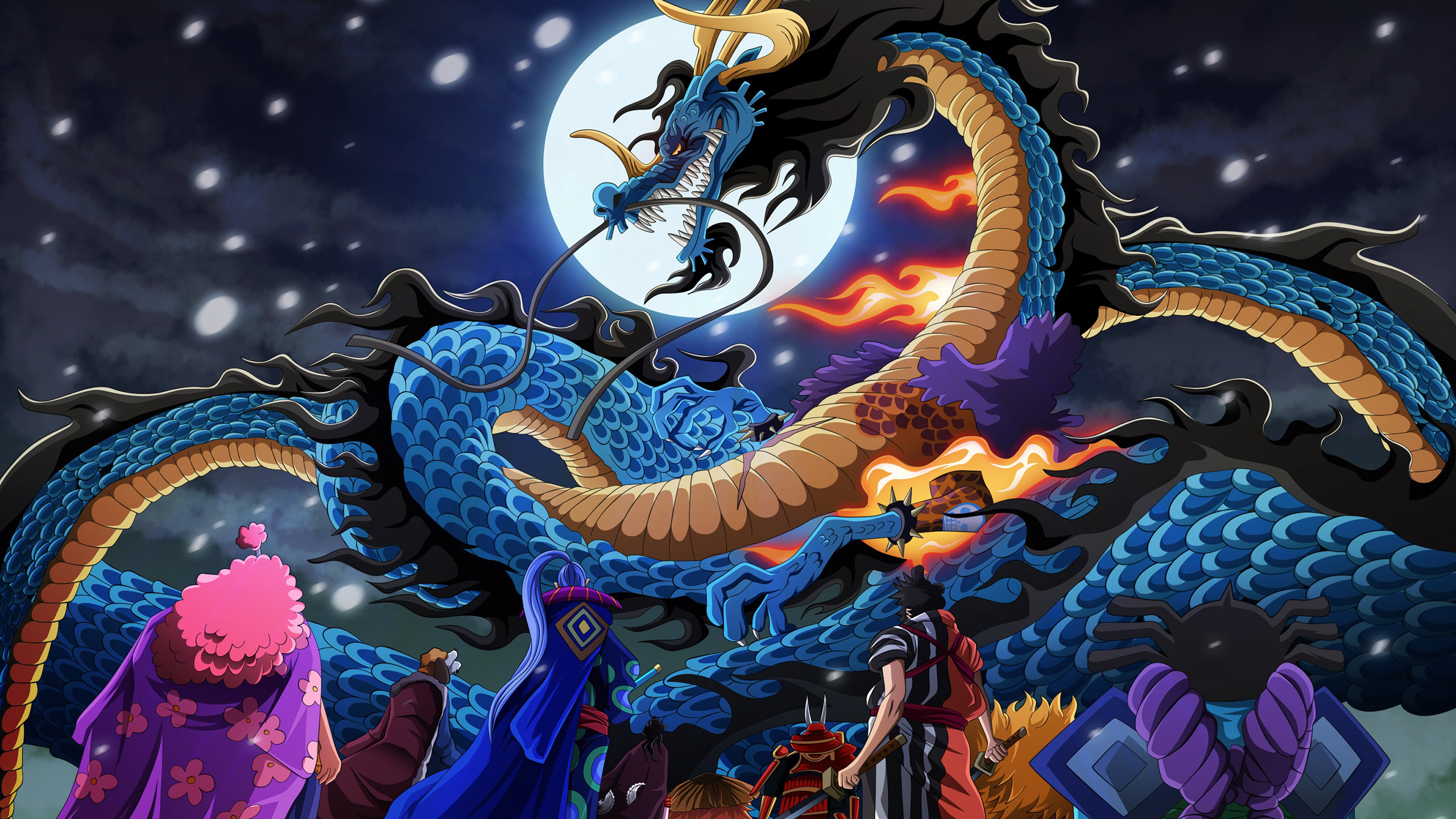 海贼王,凯多,龙,月亮,和之国