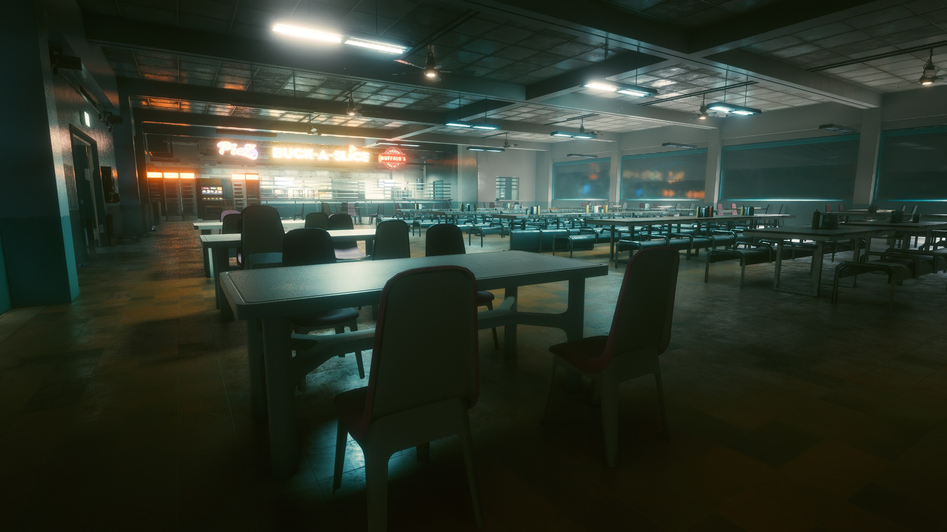 主机游戏,食堂,桌椅,餐厅