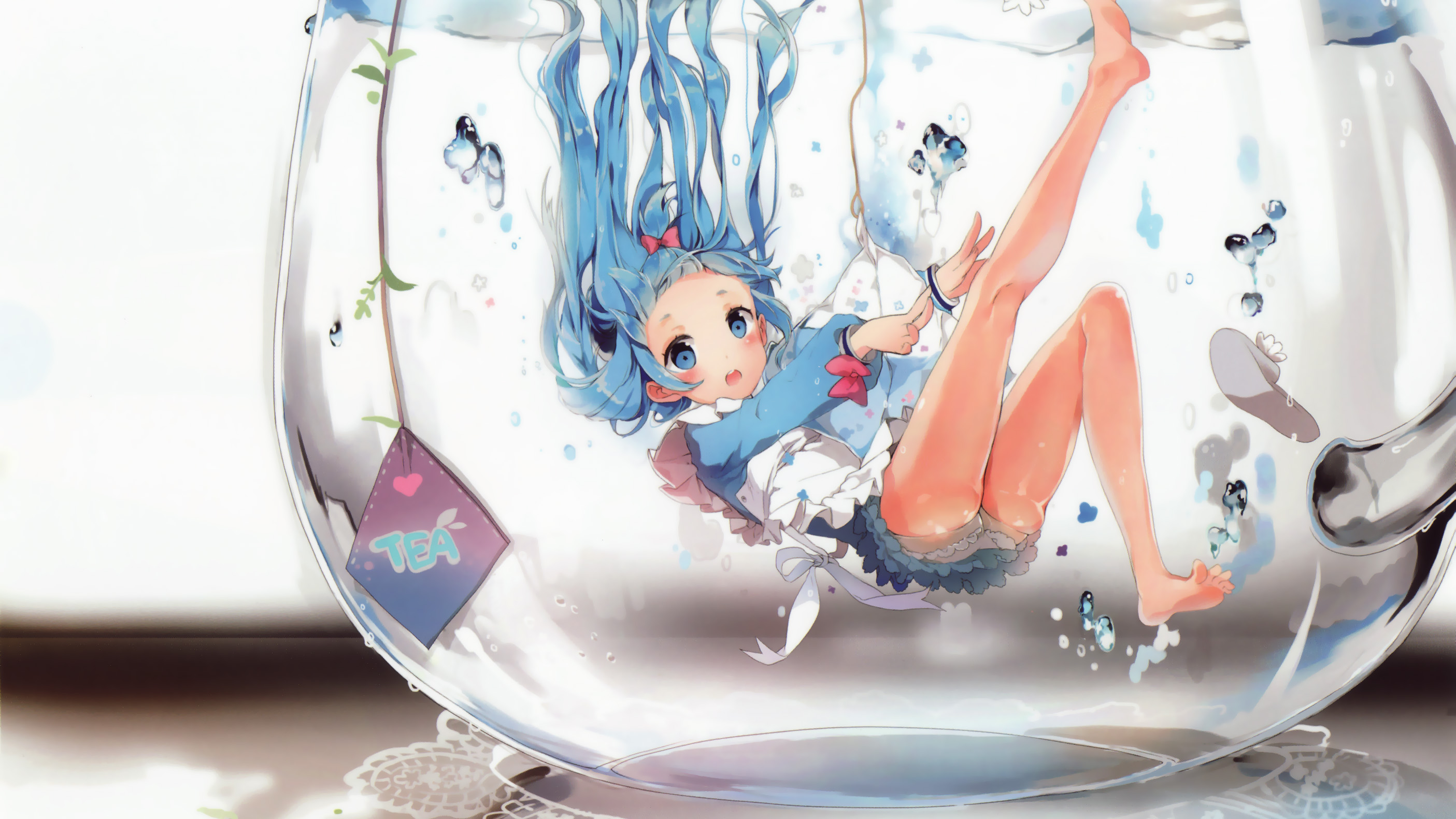 卡通人物,二次元,鱼缸,童话