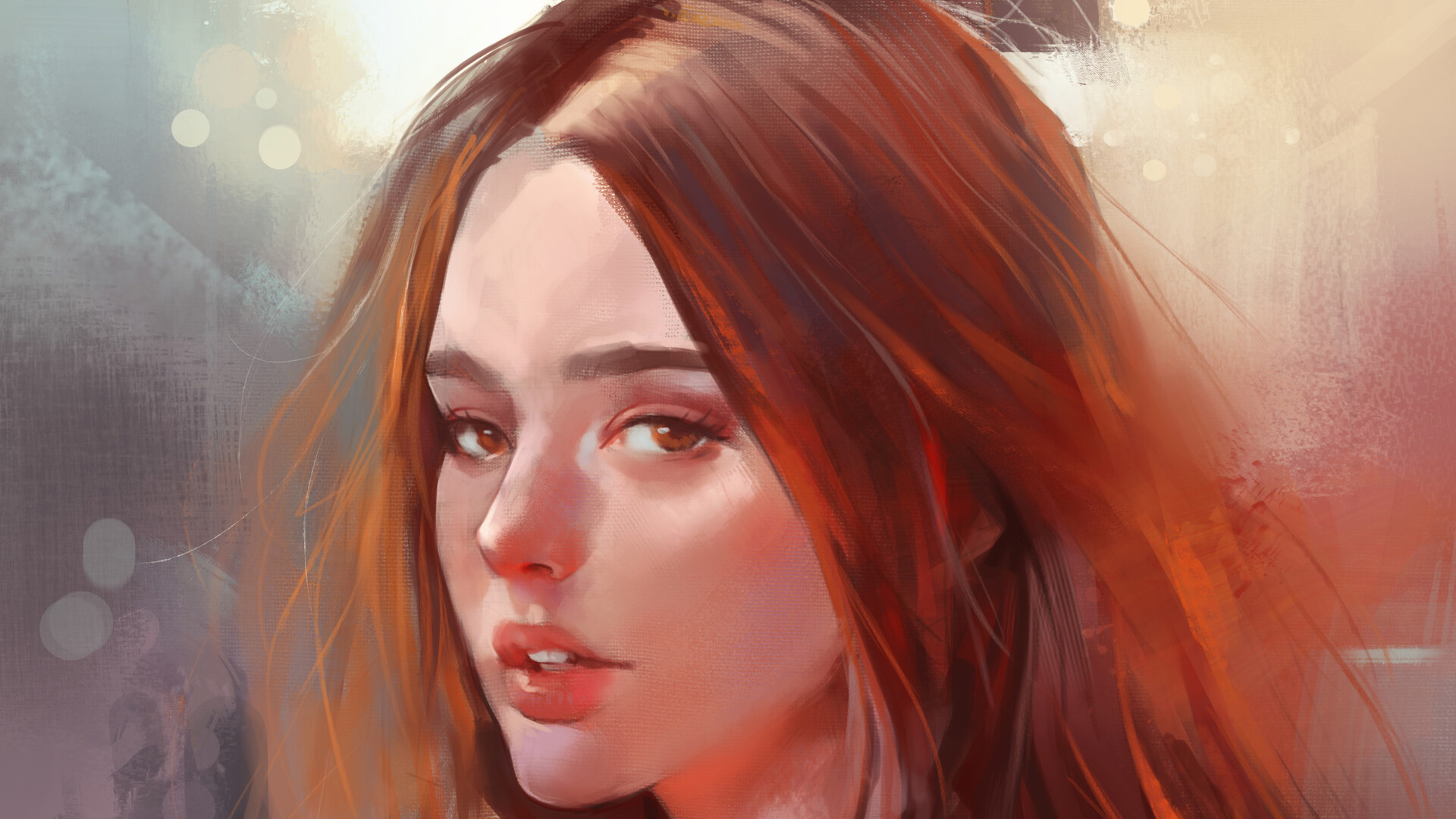 长发,油画,素描