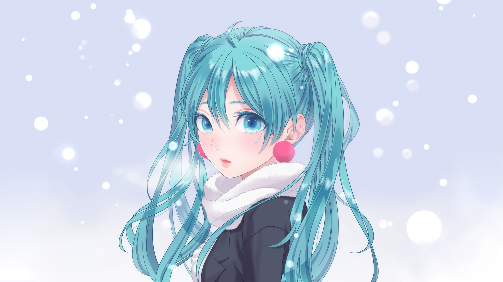 冬天,,雪花,,初音未来