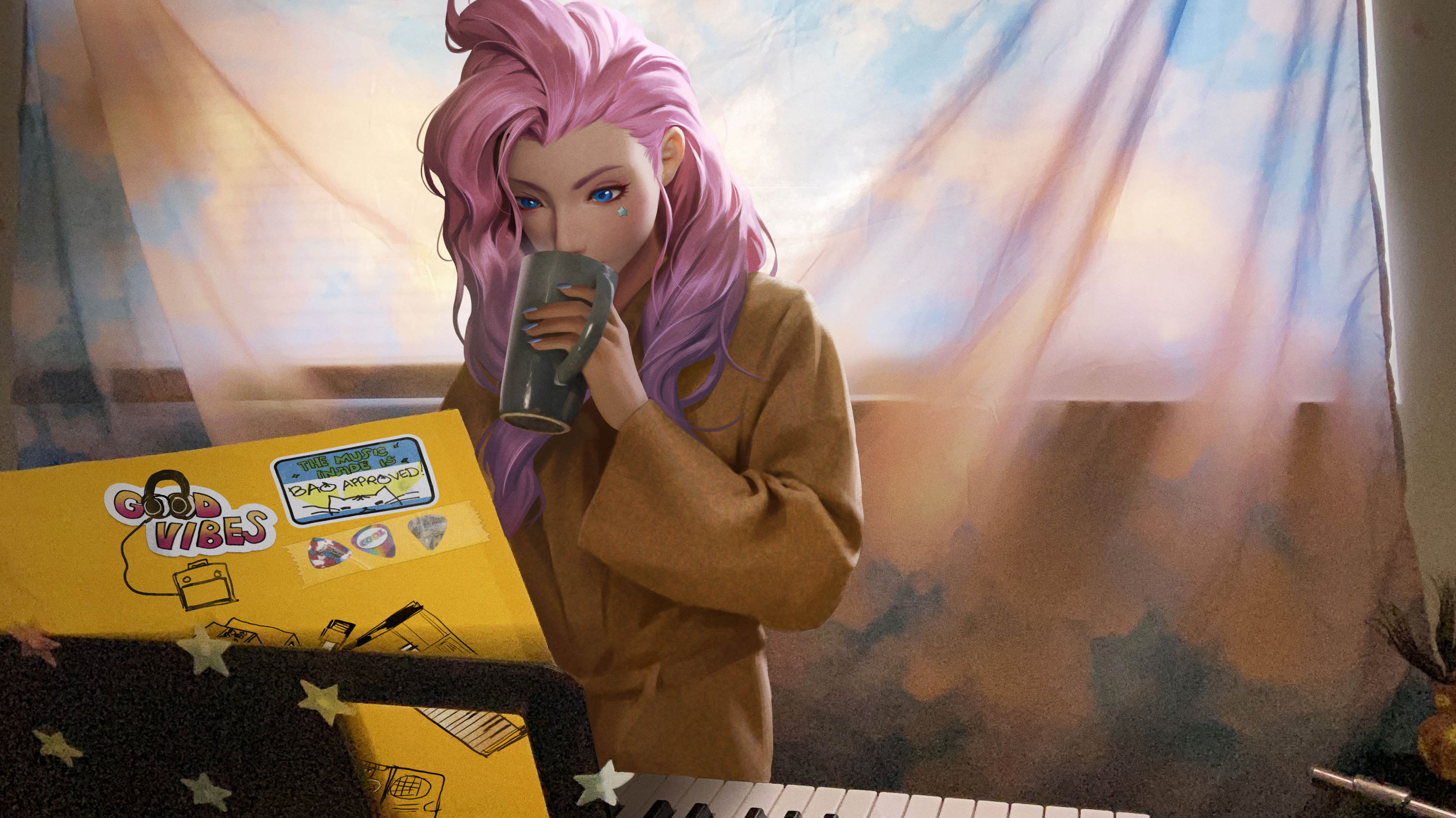 英雄联盟,喝水,电子琴,音乐