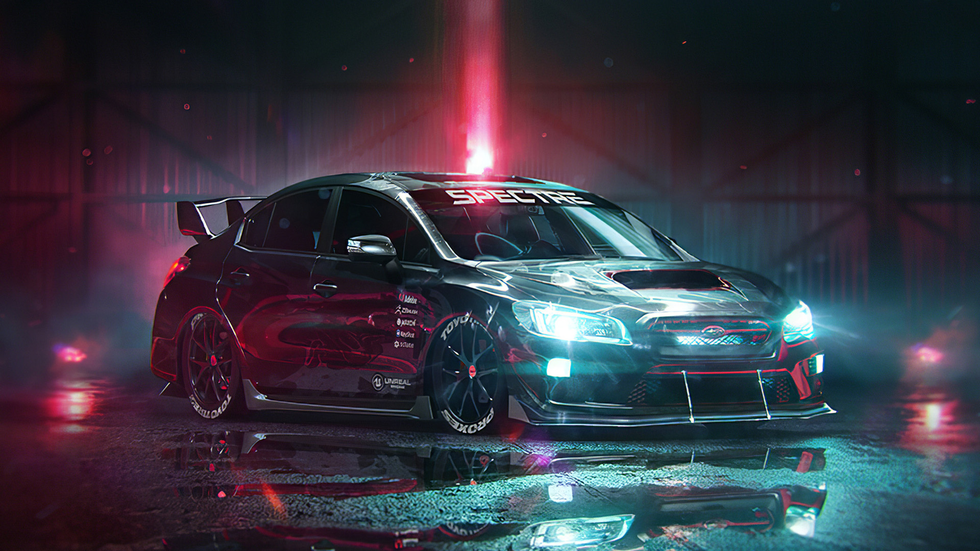 跑车,尾翼,车灯,炫酷