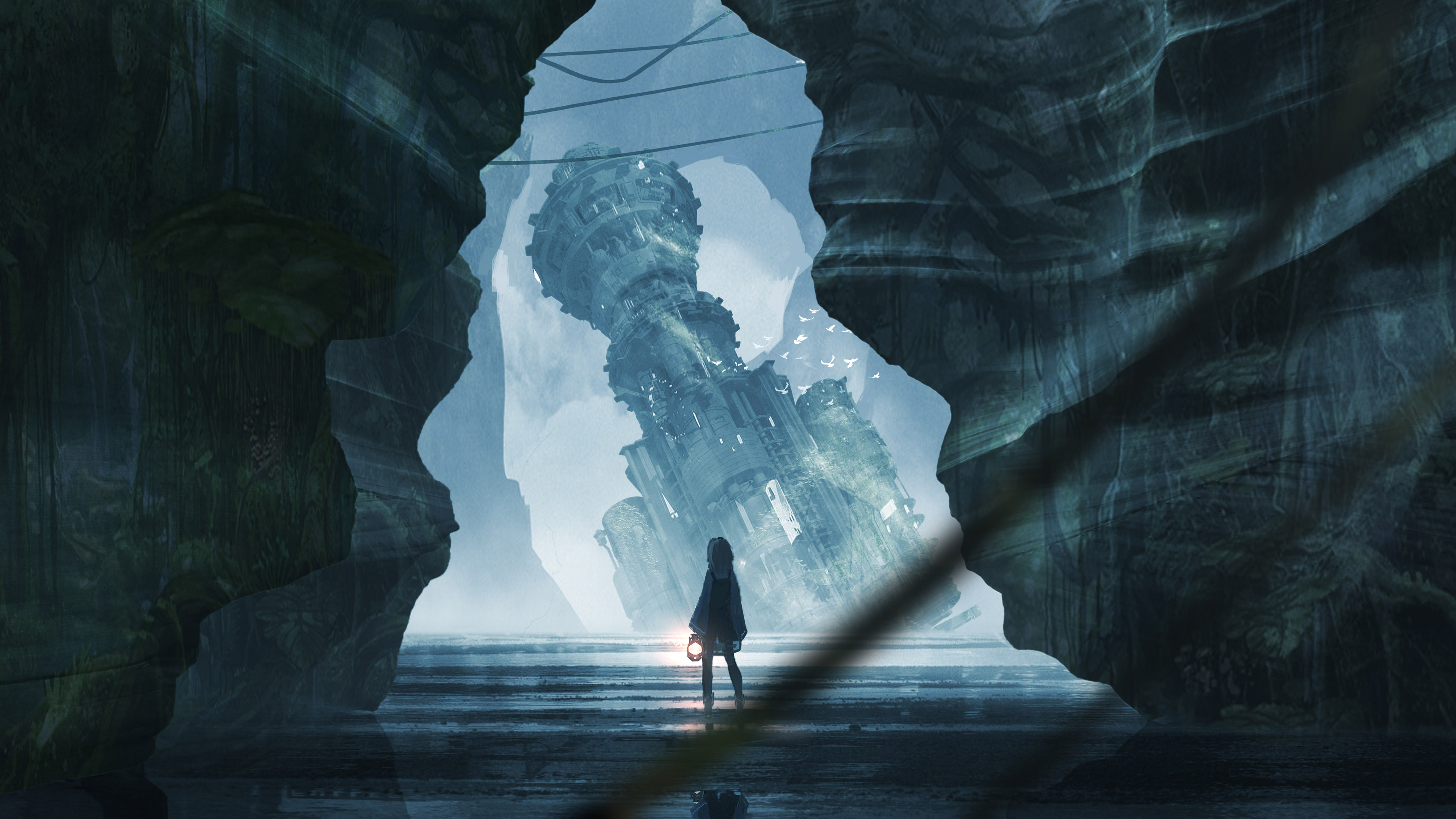 废墟,海洋,末日,天卡,未来