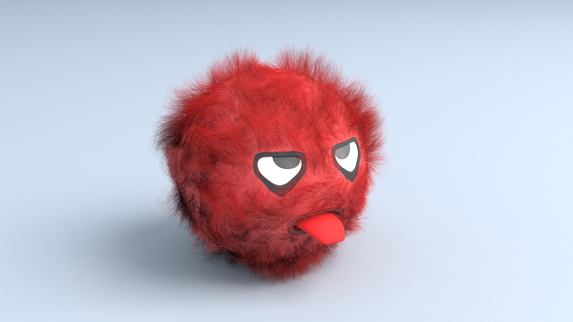 毛球,鬼脸,吐舌头,可爱