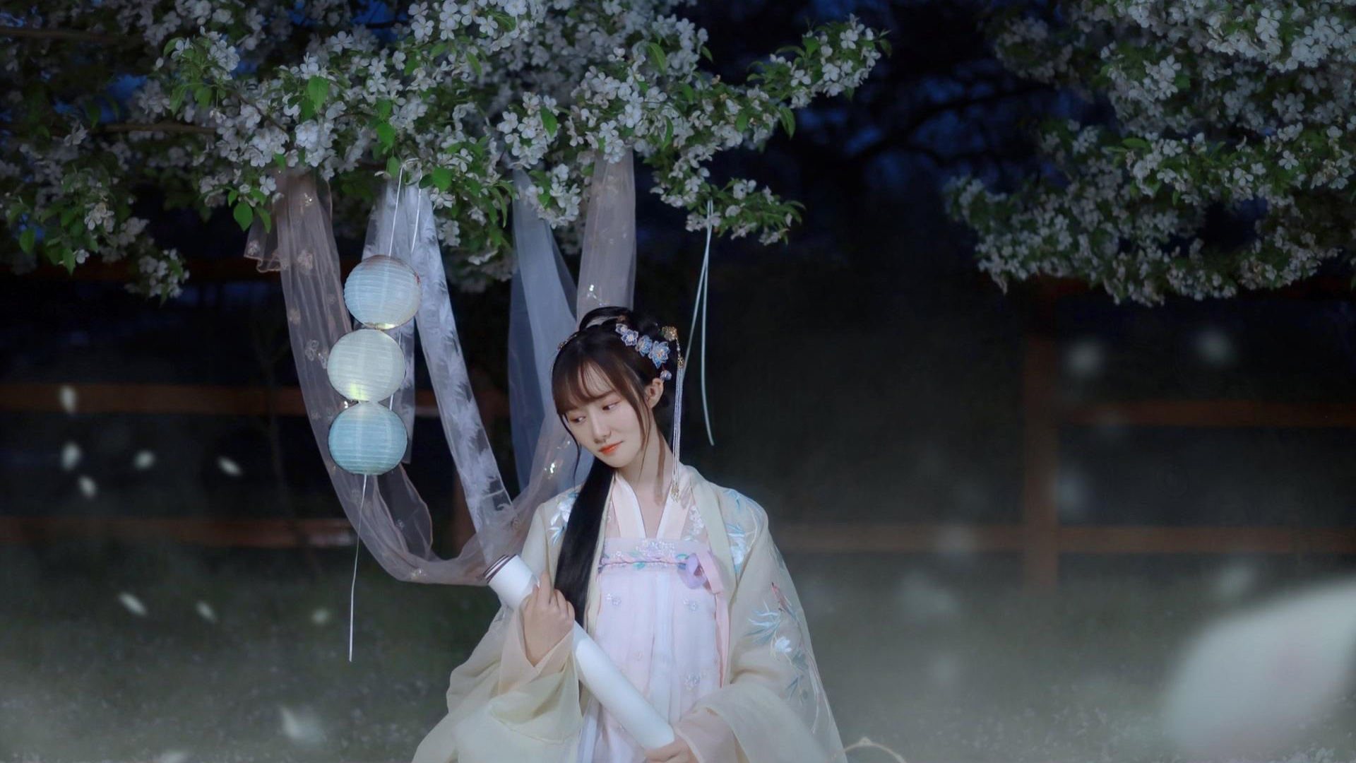 古风文艺,长发,仙女,字画,才女,古装