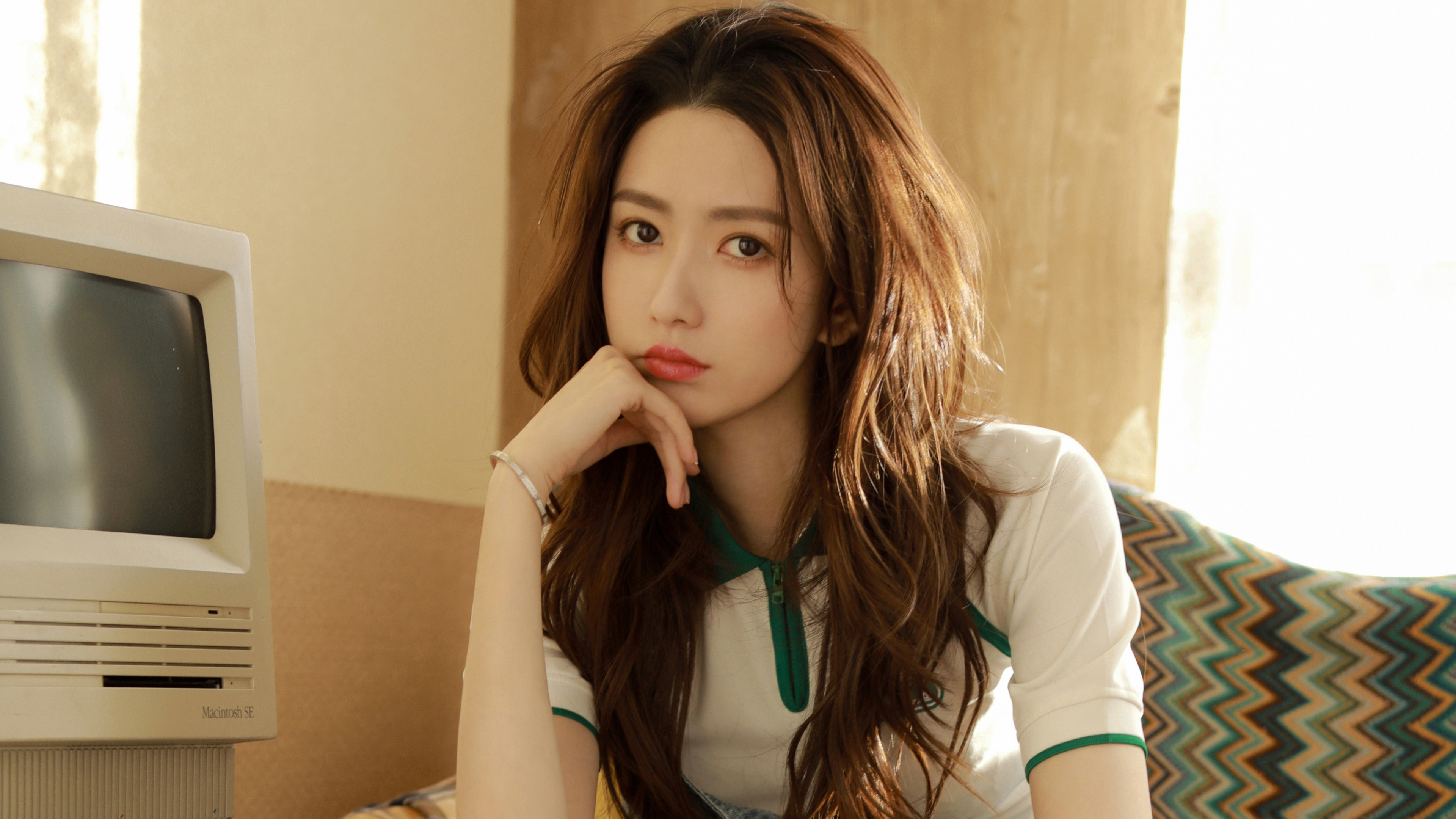 清纯,女孩,沙发,休闲,女神,长发,王秋紫