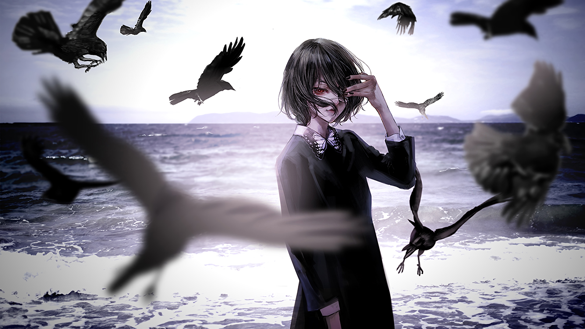 海洋,乌鸦,风,魔法