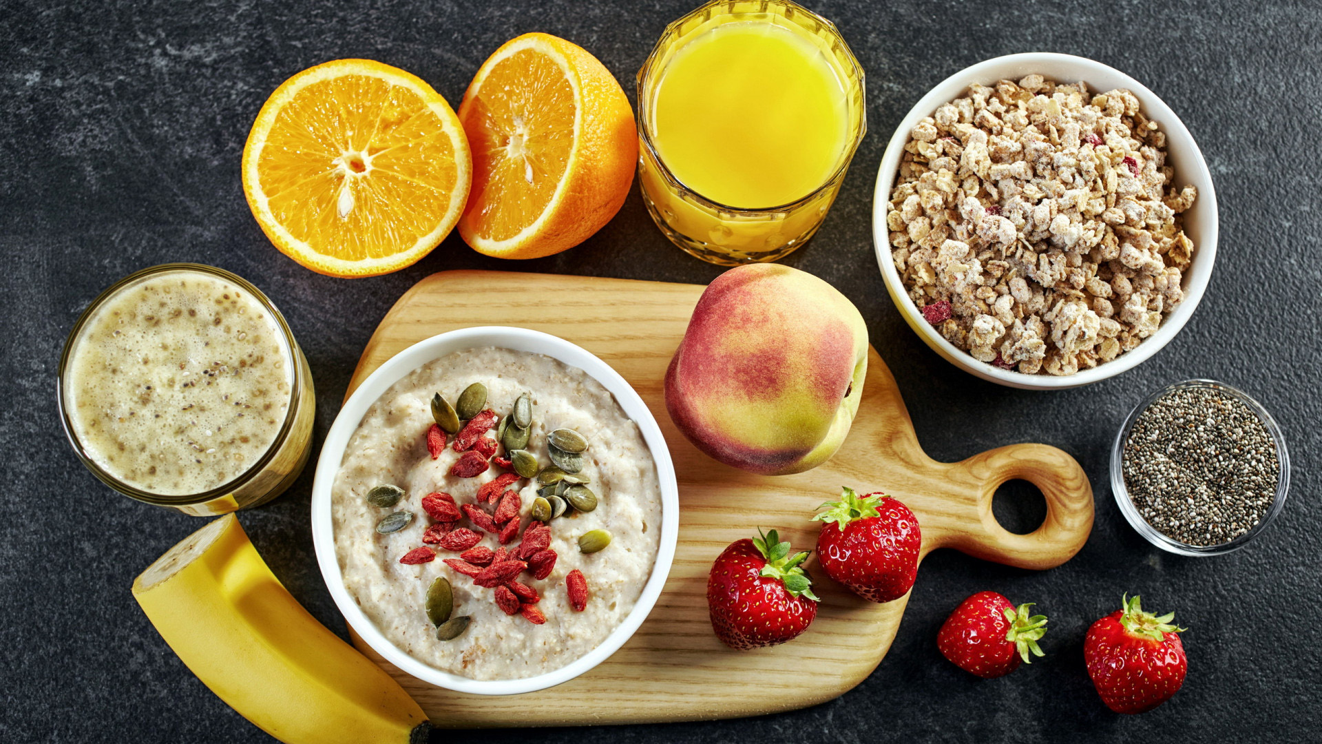 动感水果,橙,草莓,桃,果汁