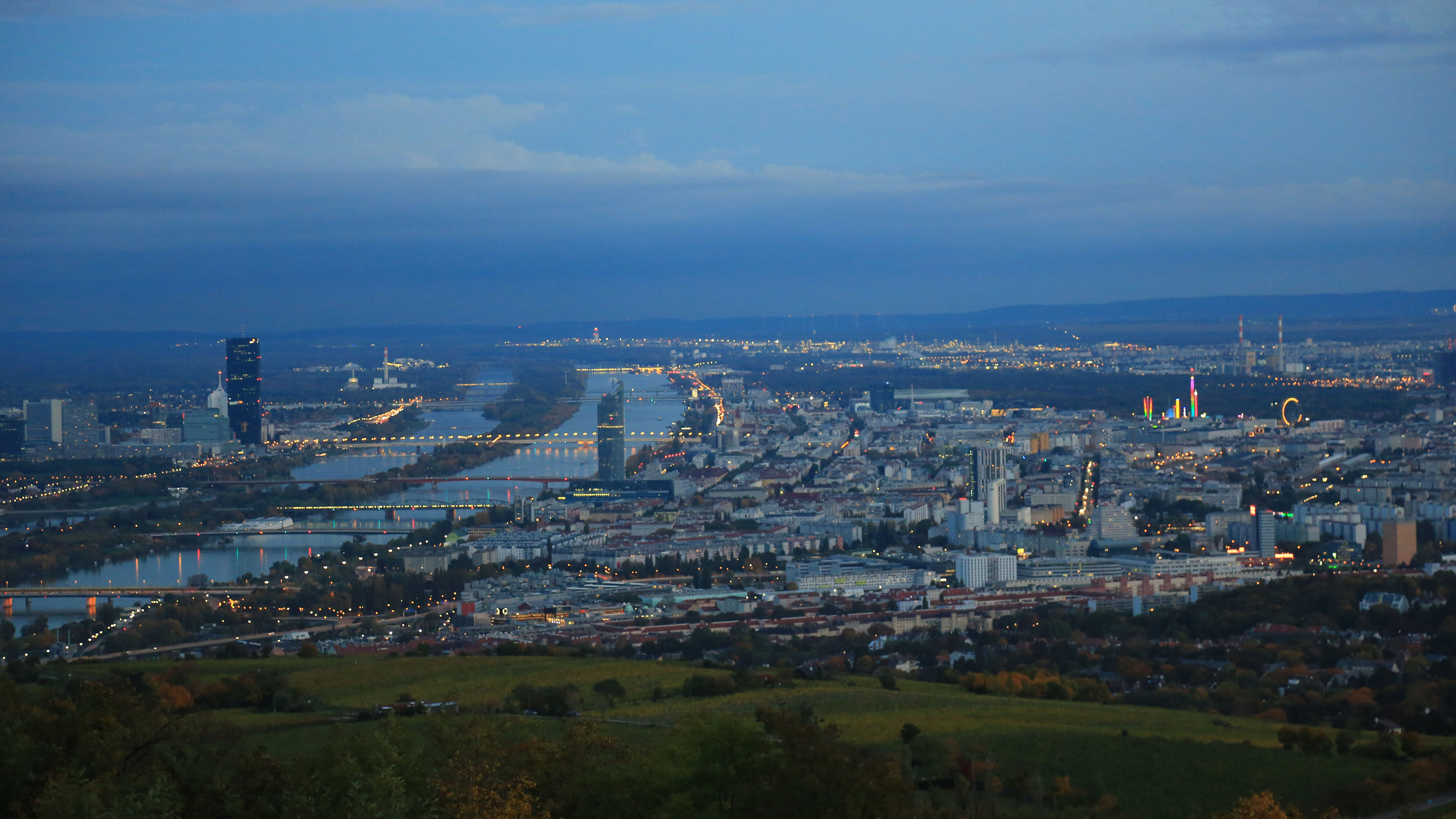 城市夜景,都市,夜幕,西雅图