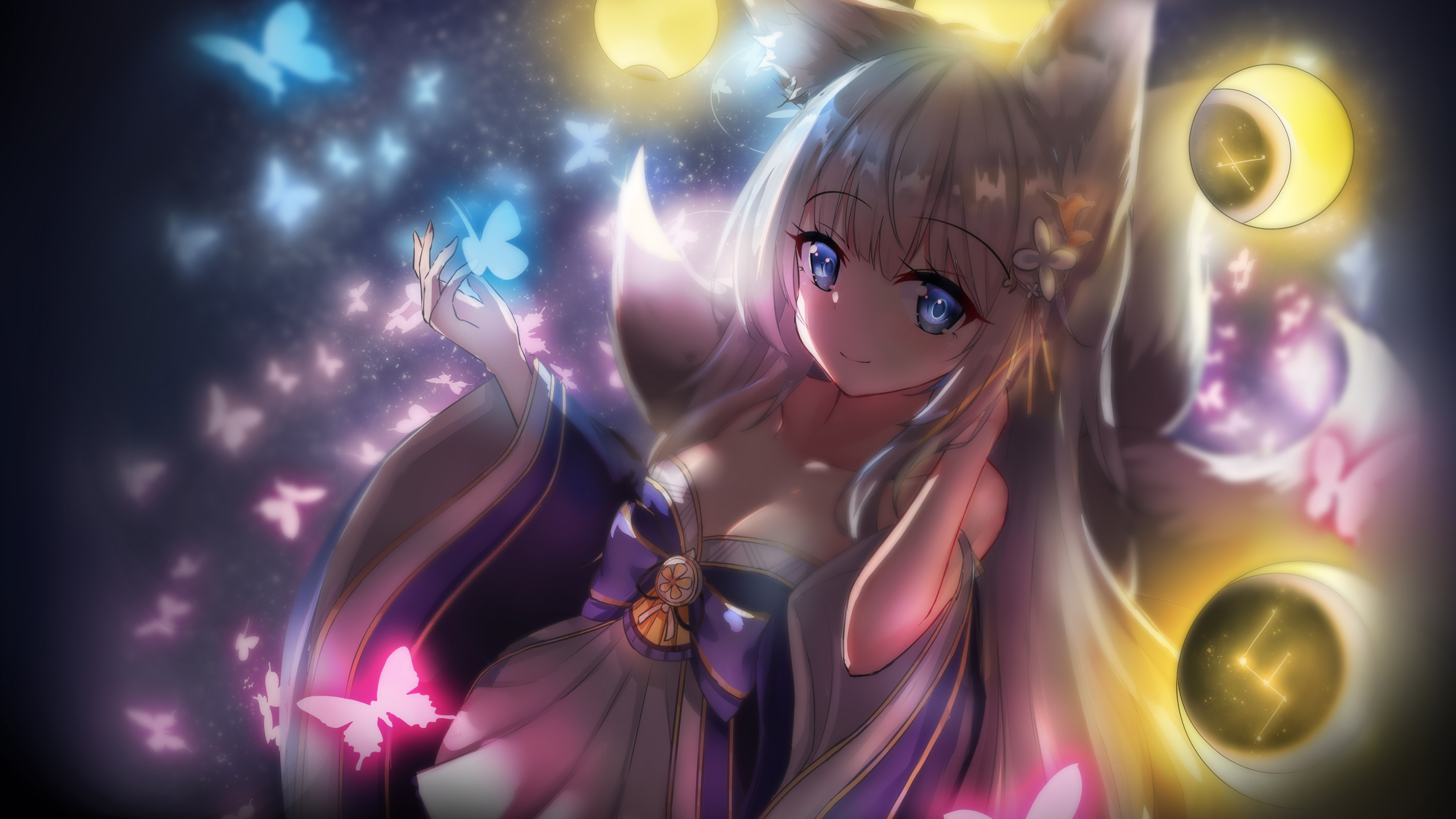 卡通人物,蝴蝶,精灵,萌妹子