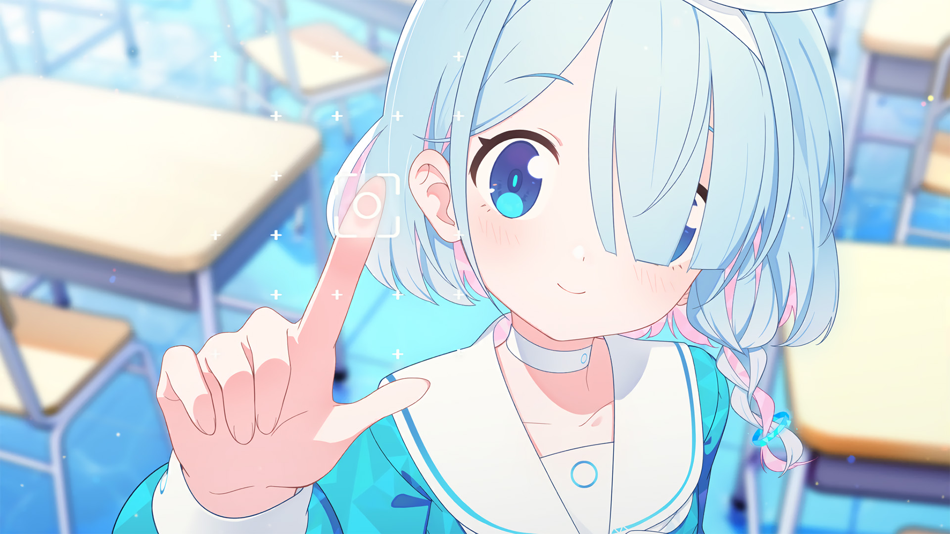 卡通人物,教室,学校,学妹,萌,大眼睛